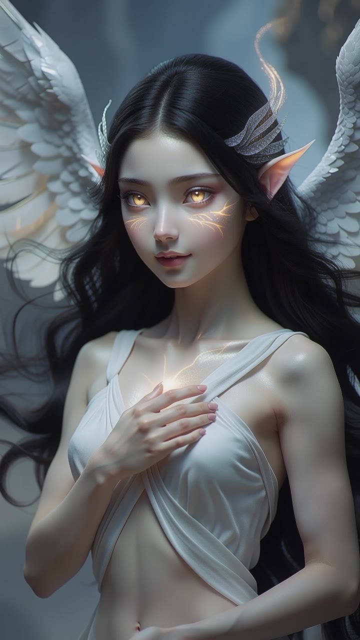 Heavenly Angel with Glowing - angel try on AI video