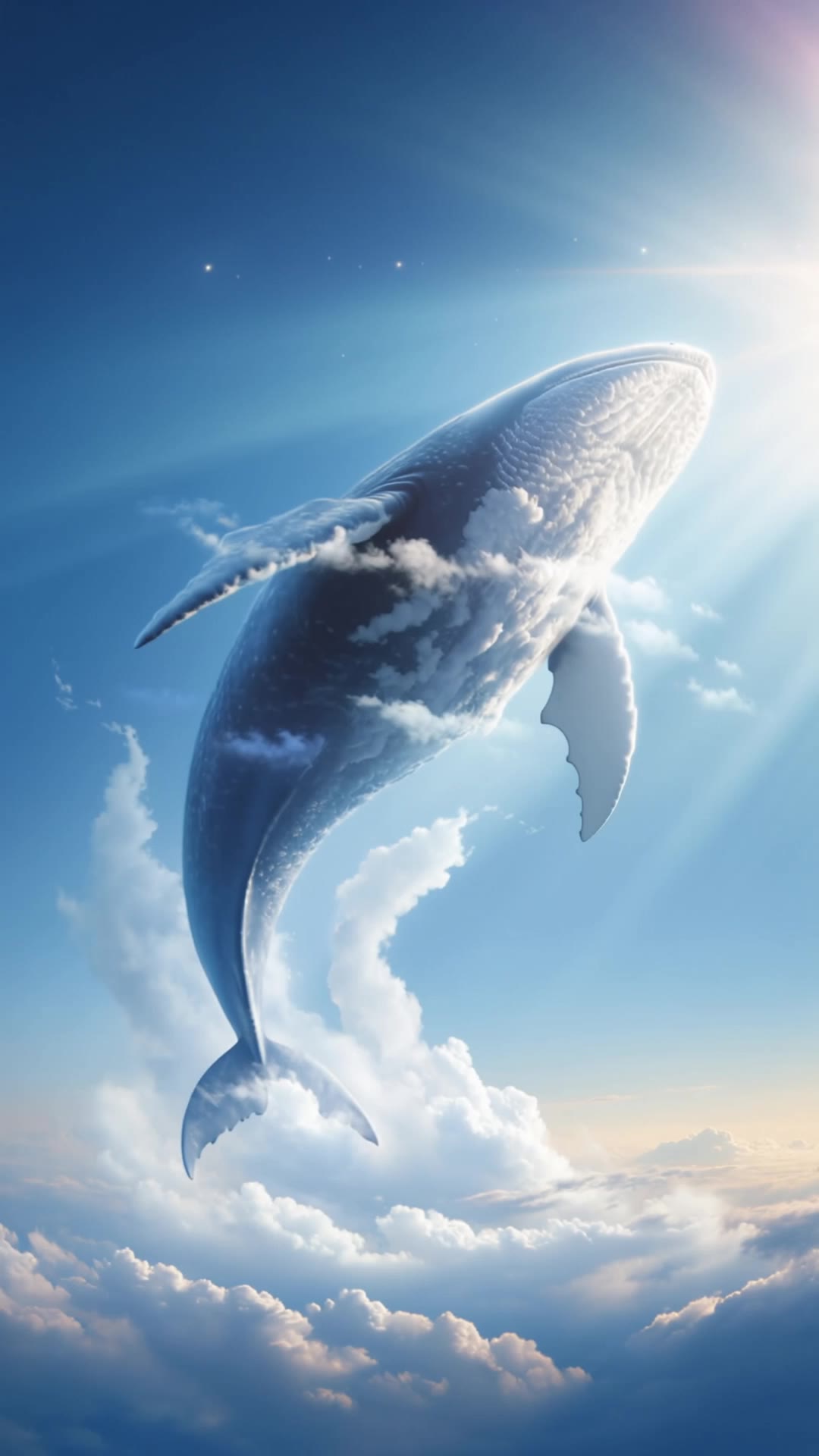 A giant whale - whale album cover AI video