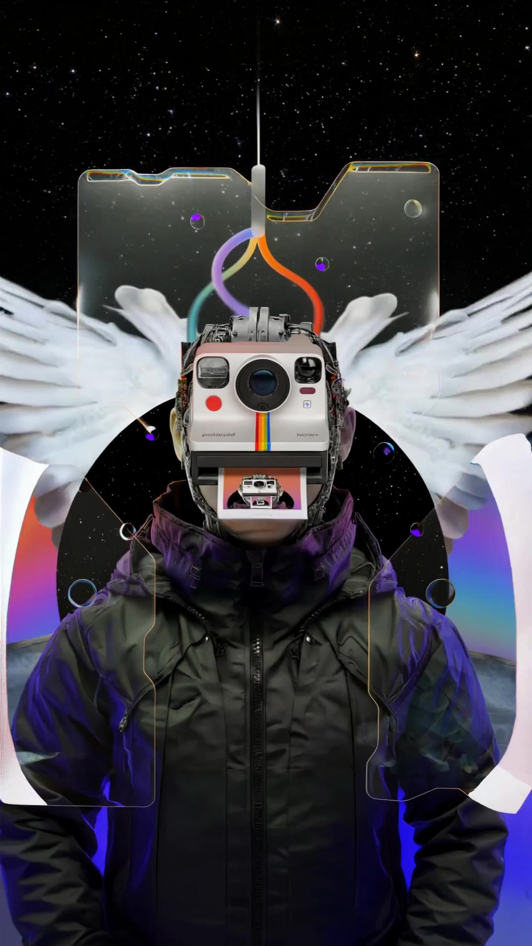 A futuristic portrait photo man - photo animation AI video