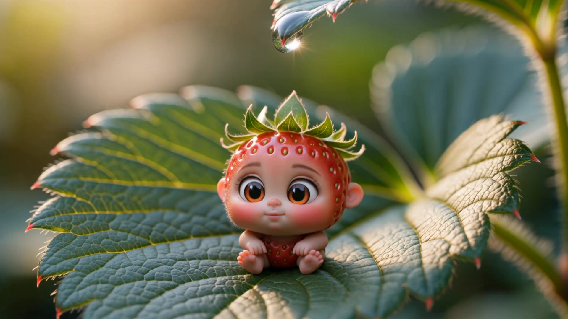 Strawberry Baby Tries Fruity Dew - ai baby video maker free AI video
