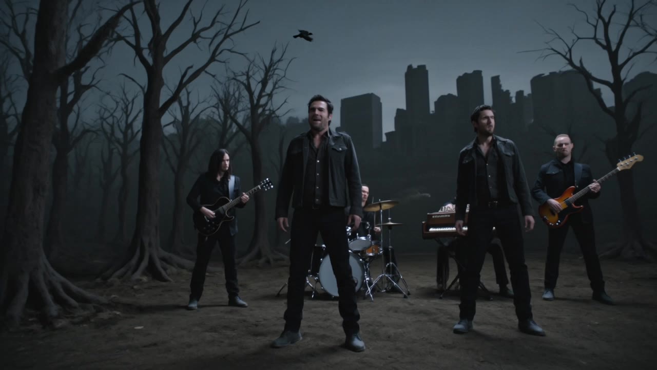 Kling AI work 318374994610131 - add a background to a band video with ai AI video