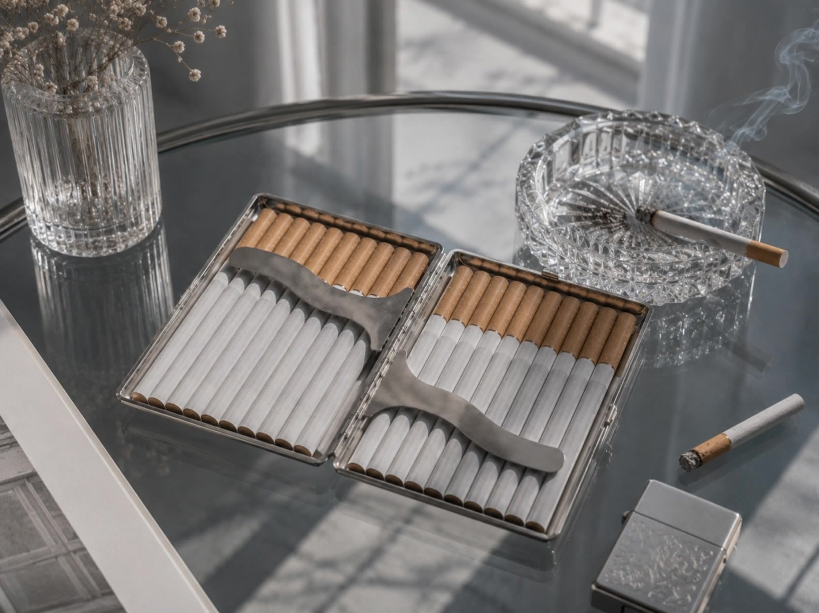 Kling AI work 313344632618132 - cigarette photoshoot AI video
