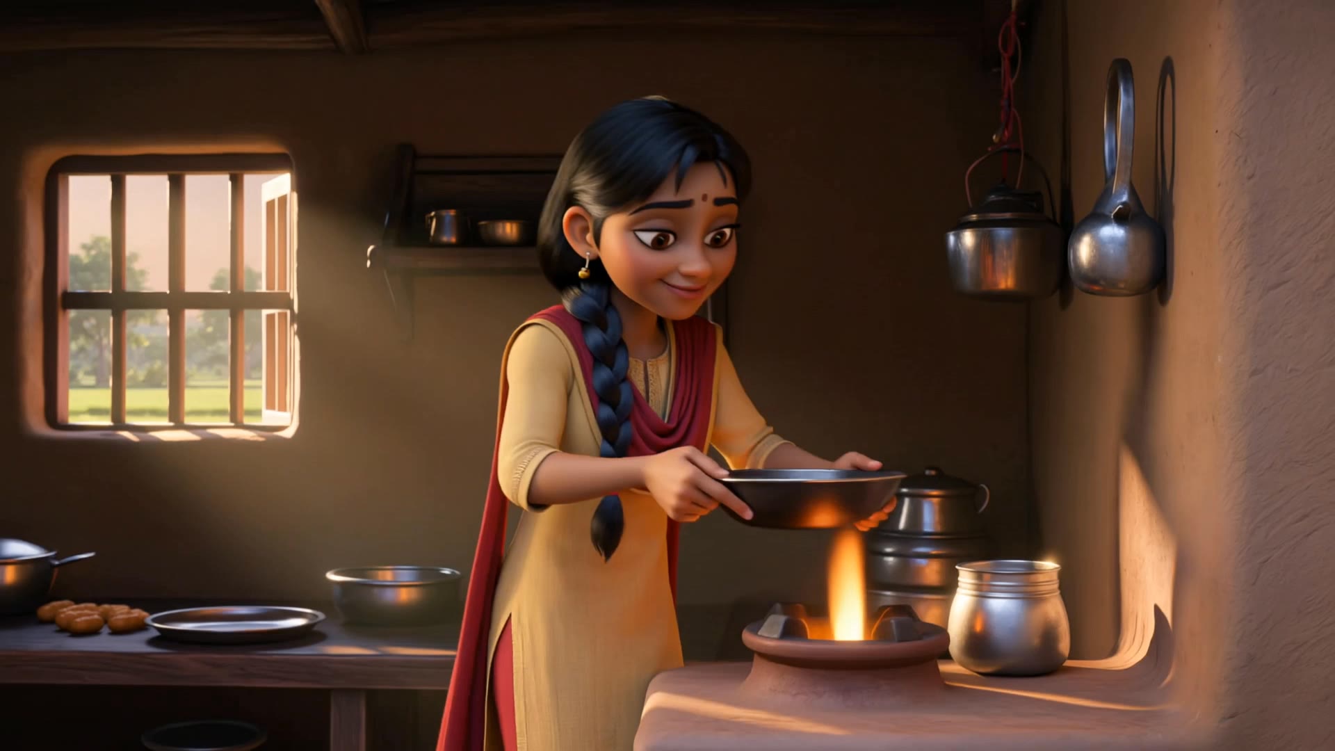 Village girl  - girl characters AI video