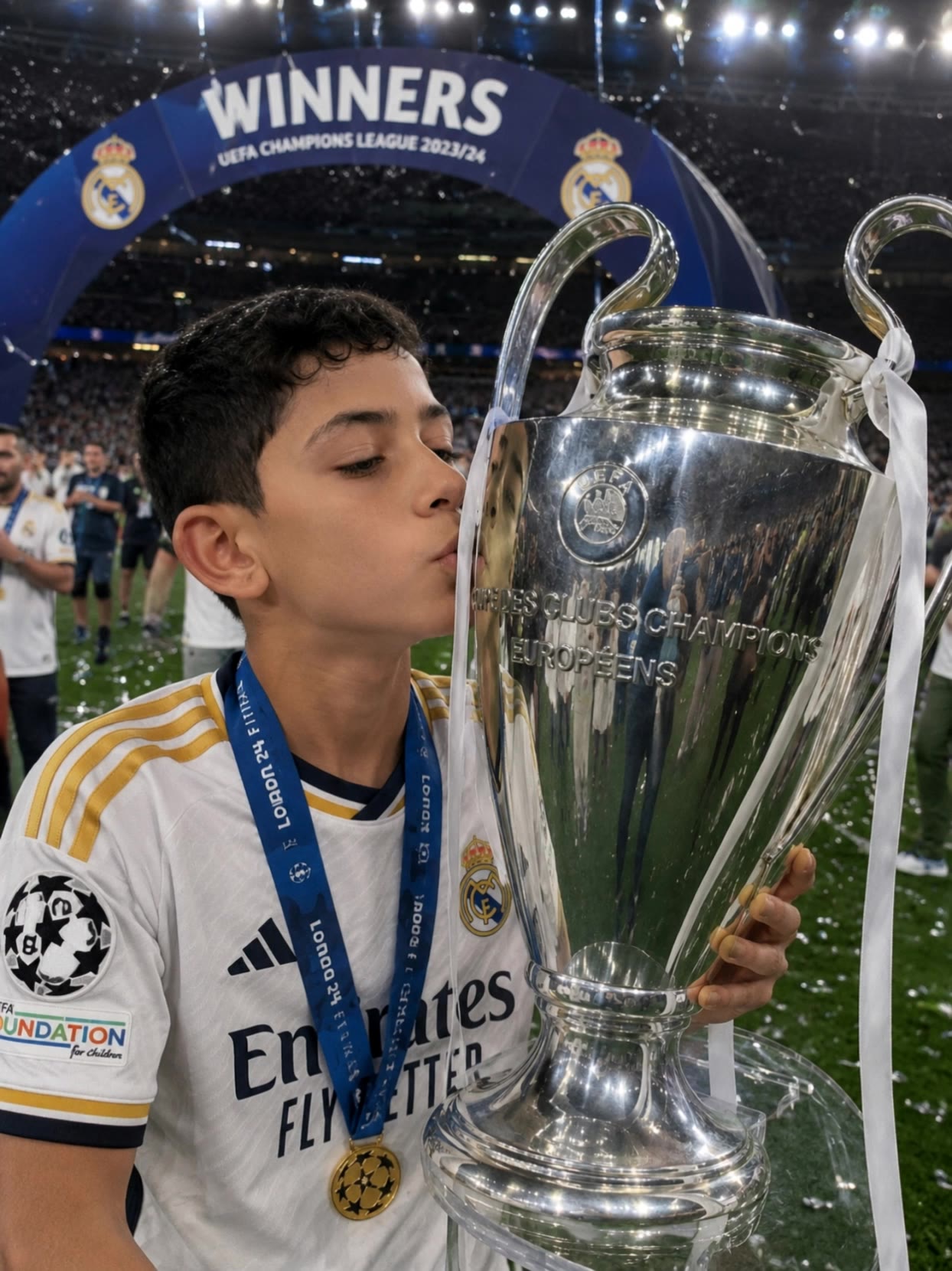 Kling AI work 314264371502105 - trophy celebration AI video