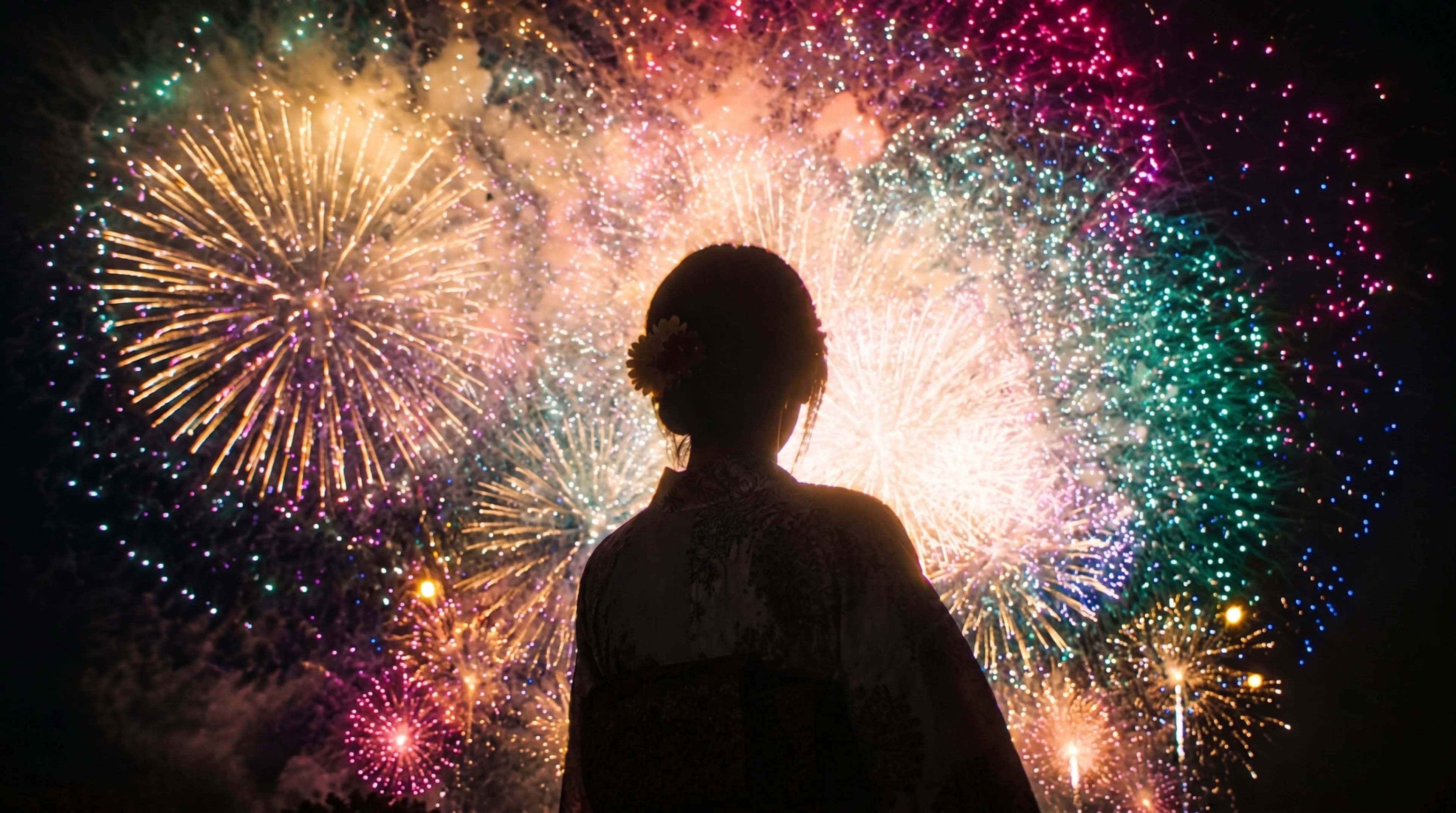 Japanese Fireworks - japanese alleyway AI video