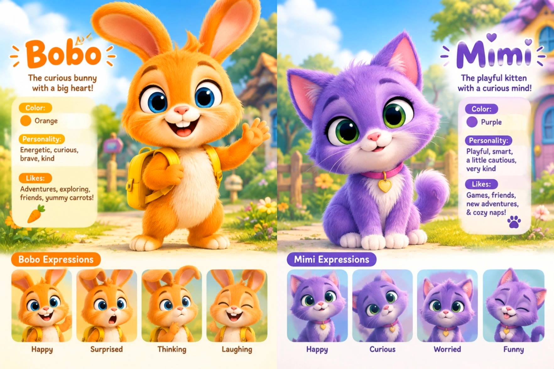 kids cartoons  - female cartoons AI video