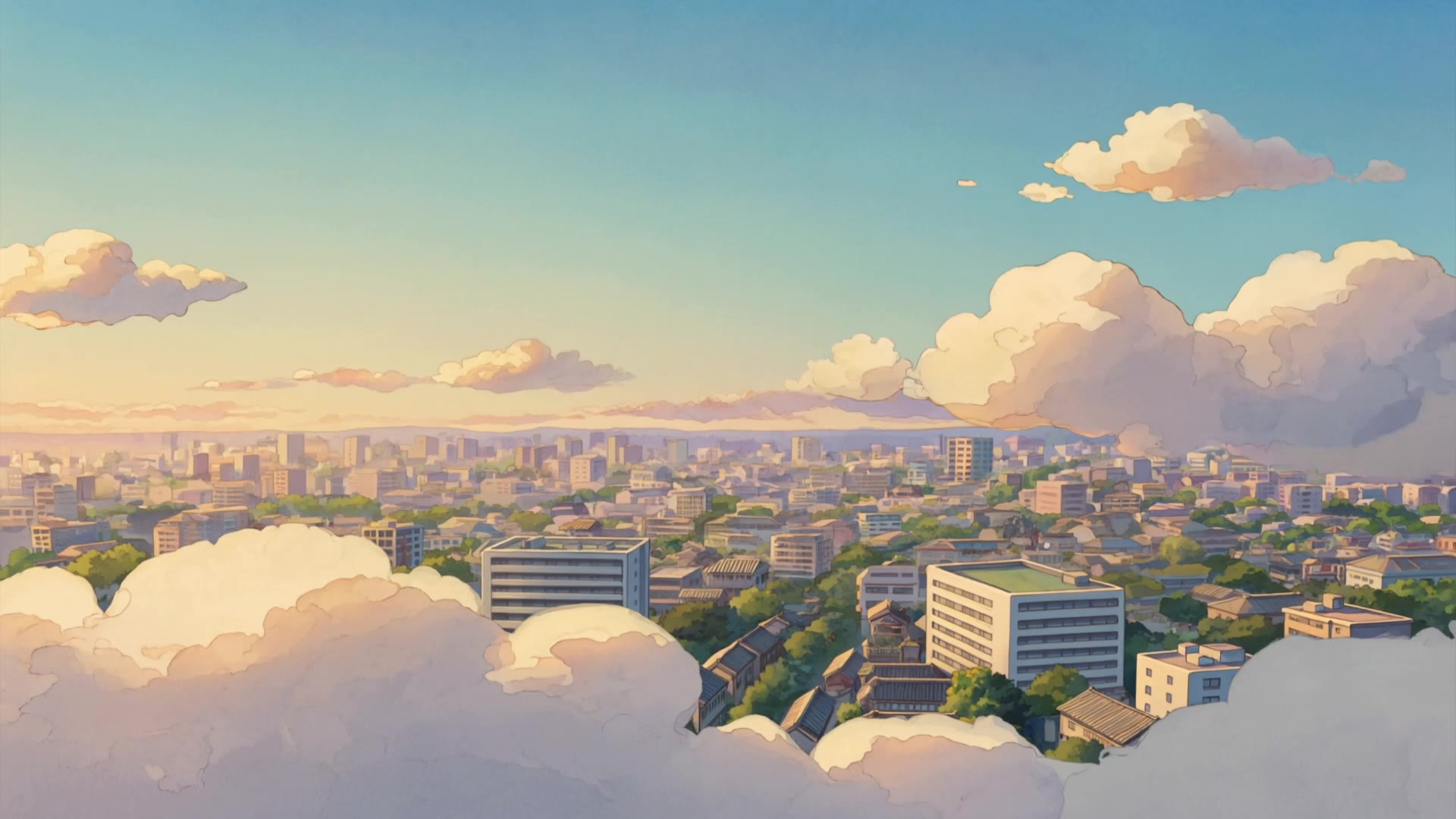 Kling AI work 317875739618797 - studio ghibli clouds AI video