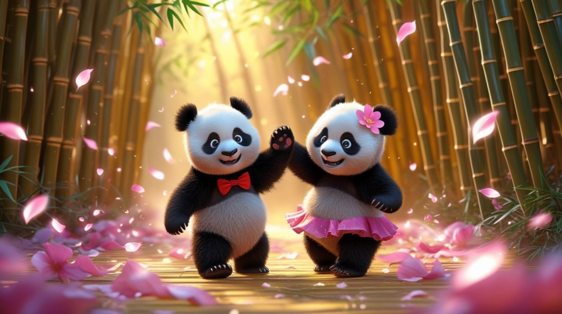 A romantic, cinematic dance scen - dance scene AI video