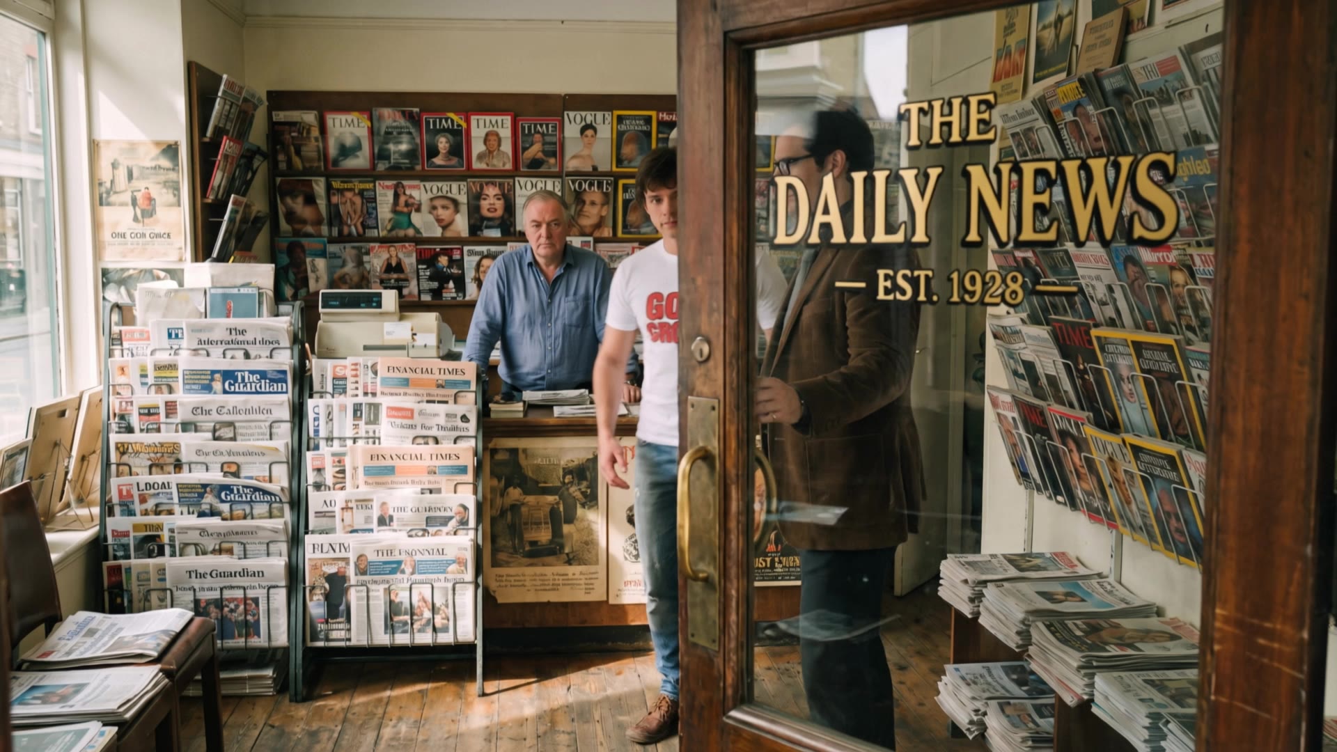 4 men buy a newspaper 02 - image gen 4 AI video