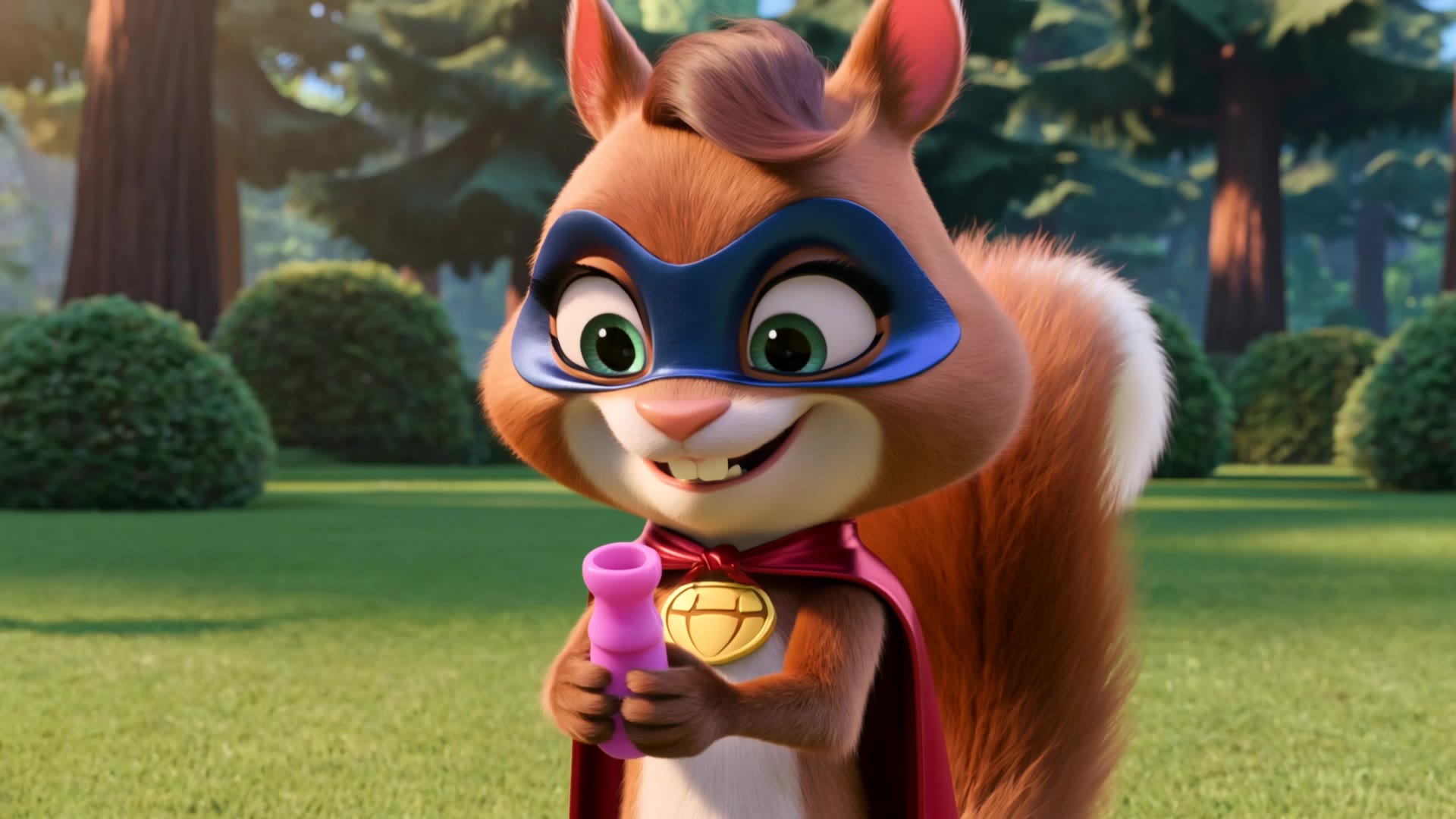 Super squirrel magic bubblegum - flying squirrel images AI video