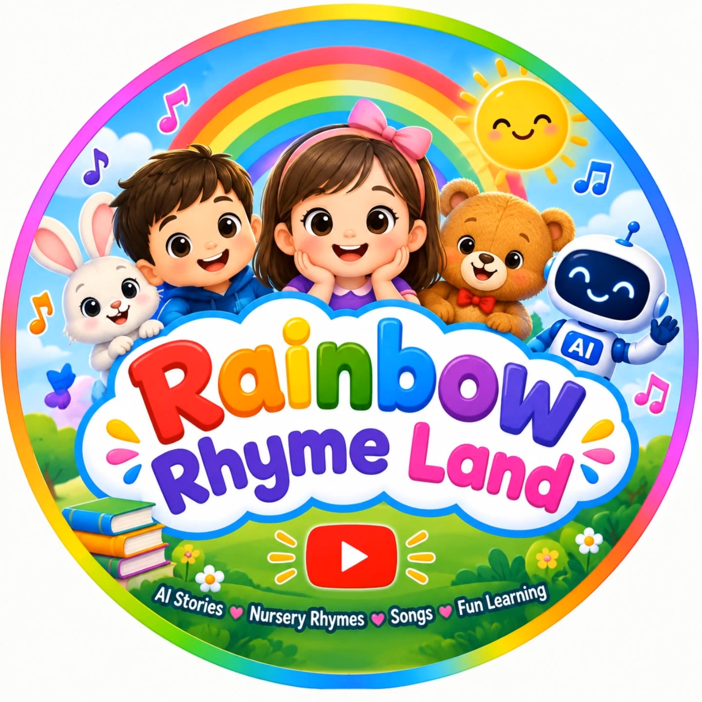 Rainbow Rhyme  - words that rhyme generator AI video