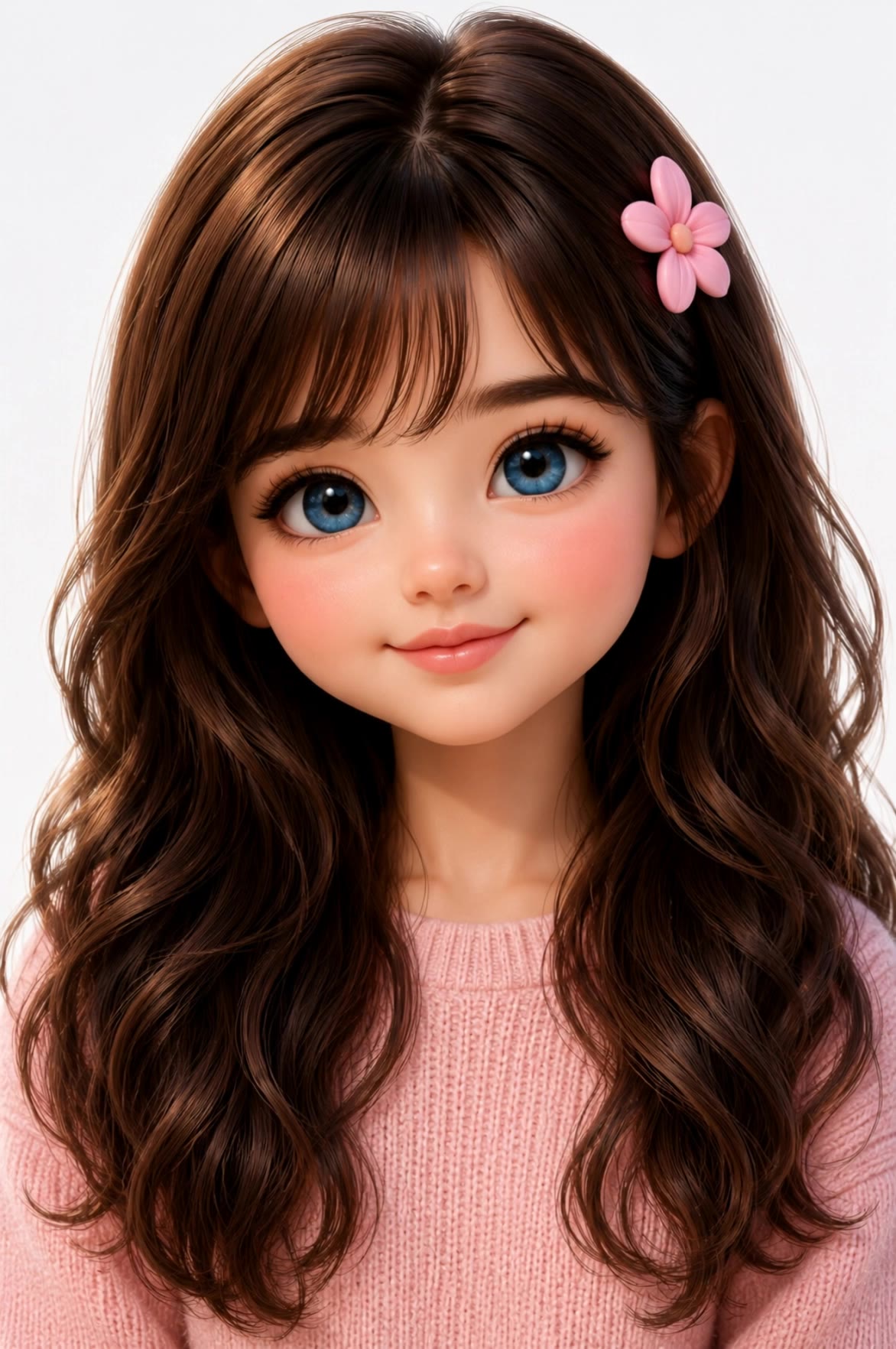 Kling AI work 316880597526700 - female bangs hairstyles AI video