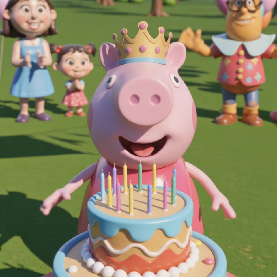 Enjoy the birthday party togethr - free animated happy birthday gif AI video