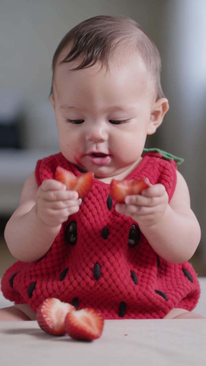 Strawberry baby - cgi baby AI video