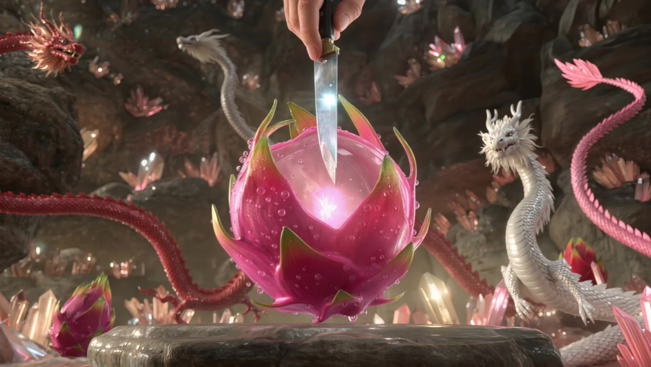 Testing Oyt Cutting fruit - fruit kling ai wallpaper AI video