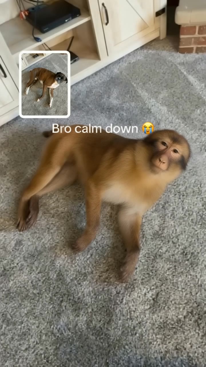 What happened to my monkey🫩 - animals ai video AI video
