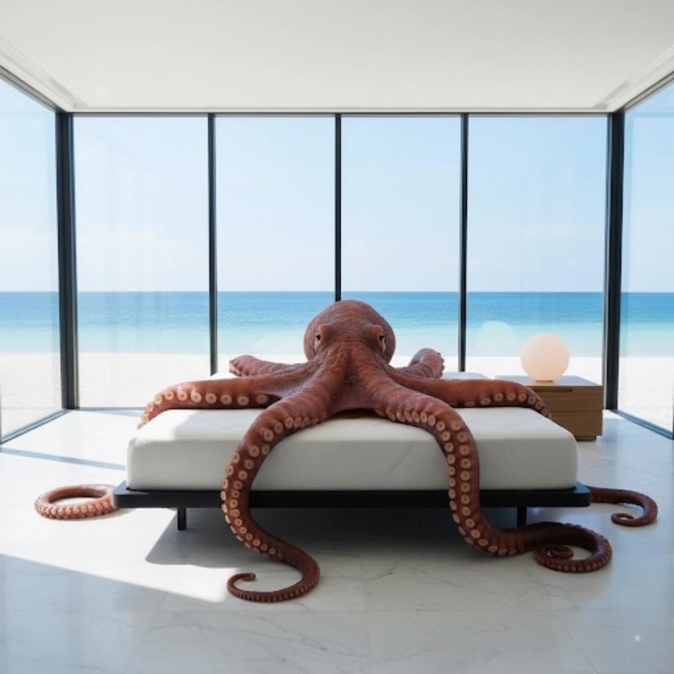 Kling AI work 296669577668725 - octopus ears AI video