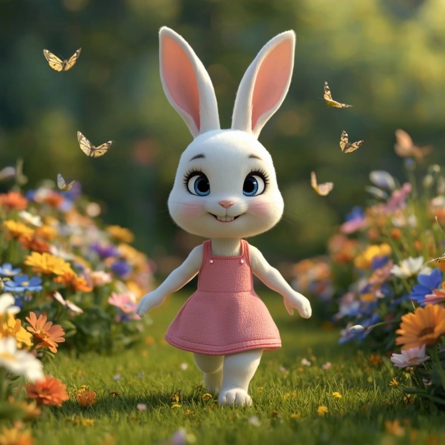Kling AI work 321050717650188 - flower cartoon images AI video