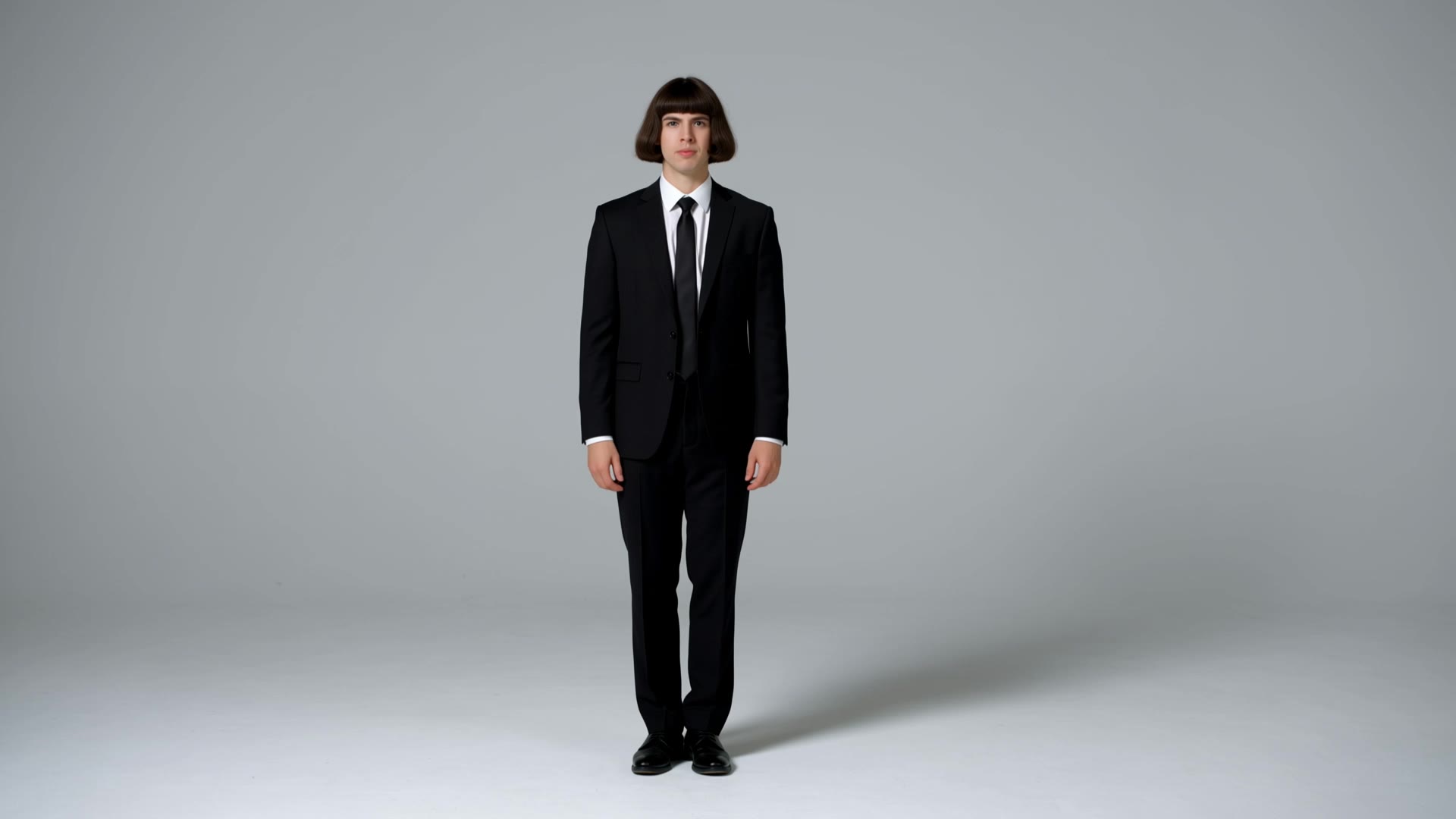 dancing man with bob haircut - round face haircut for men AI video