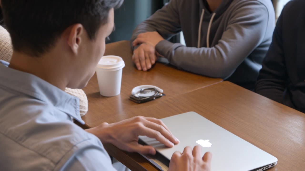 Macbook Leak - black and white light leak AI video