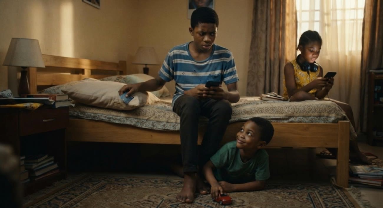 Family impact - medium shot cinematography AI video