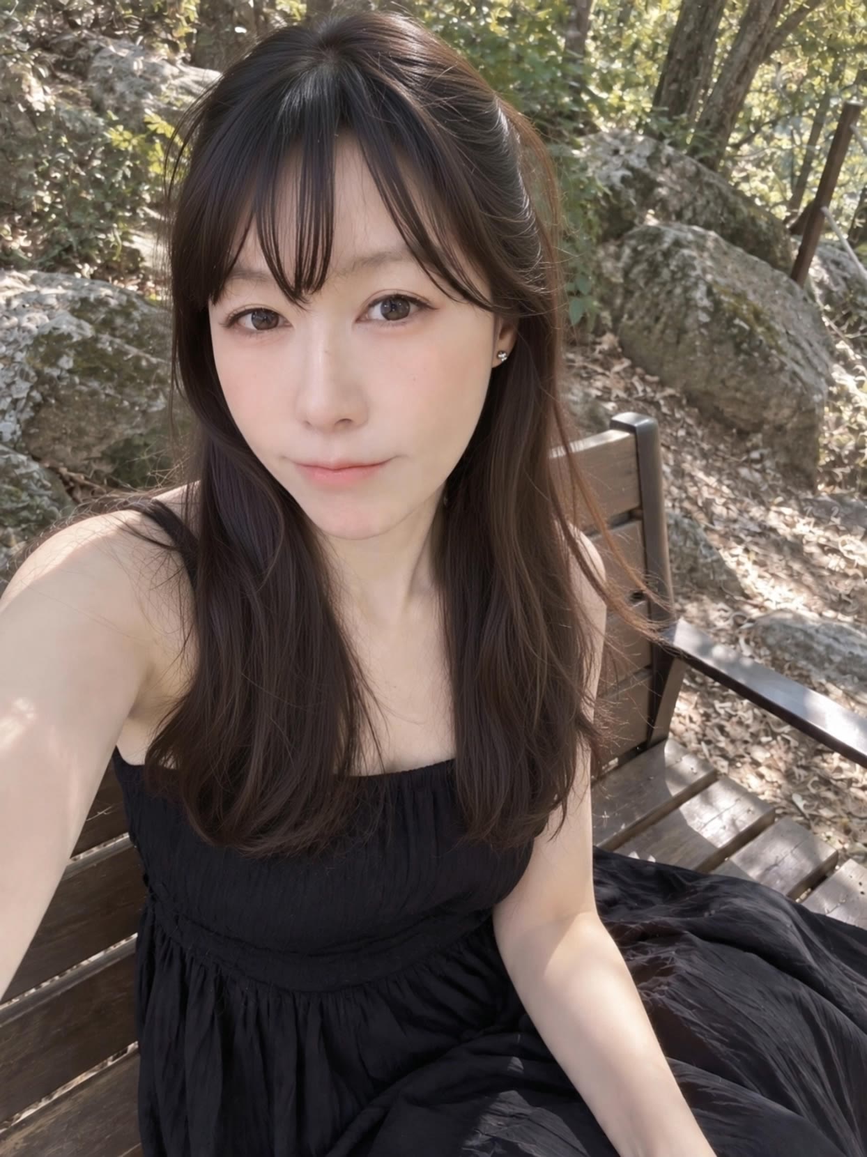 Kling AI work 321240969522076 - long hair with side swept bangs AI video