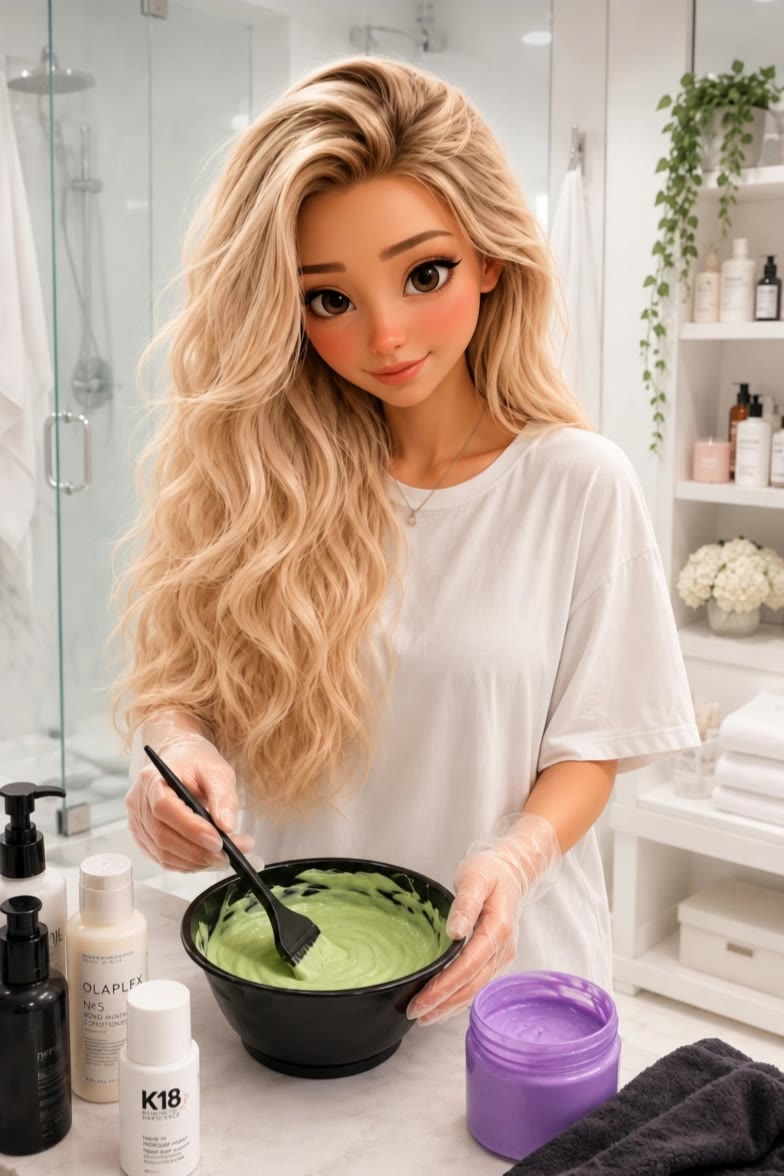 Kling AI work 318451502526899 - hair color editor AI video