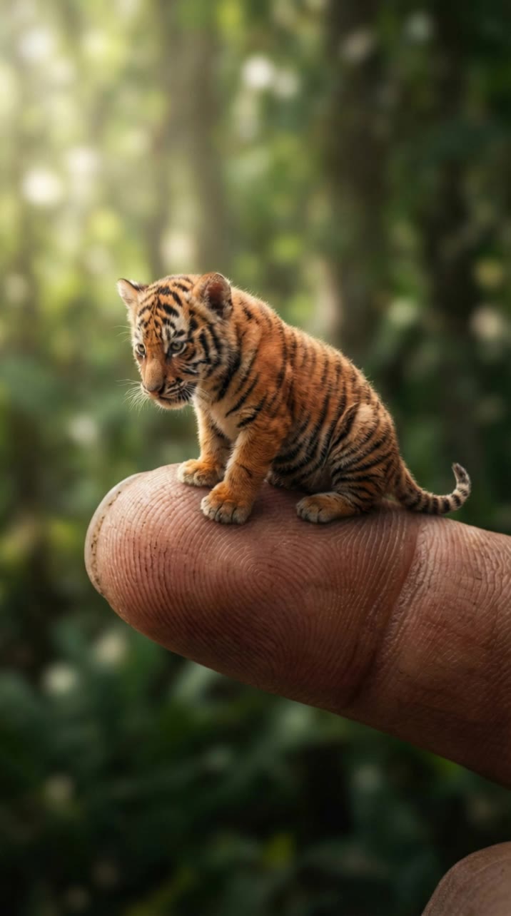 tiny tiger - tiger scene AI video