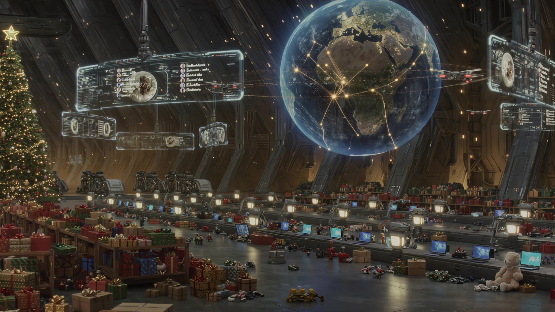 Merry X'Mas - images of the earth AI video