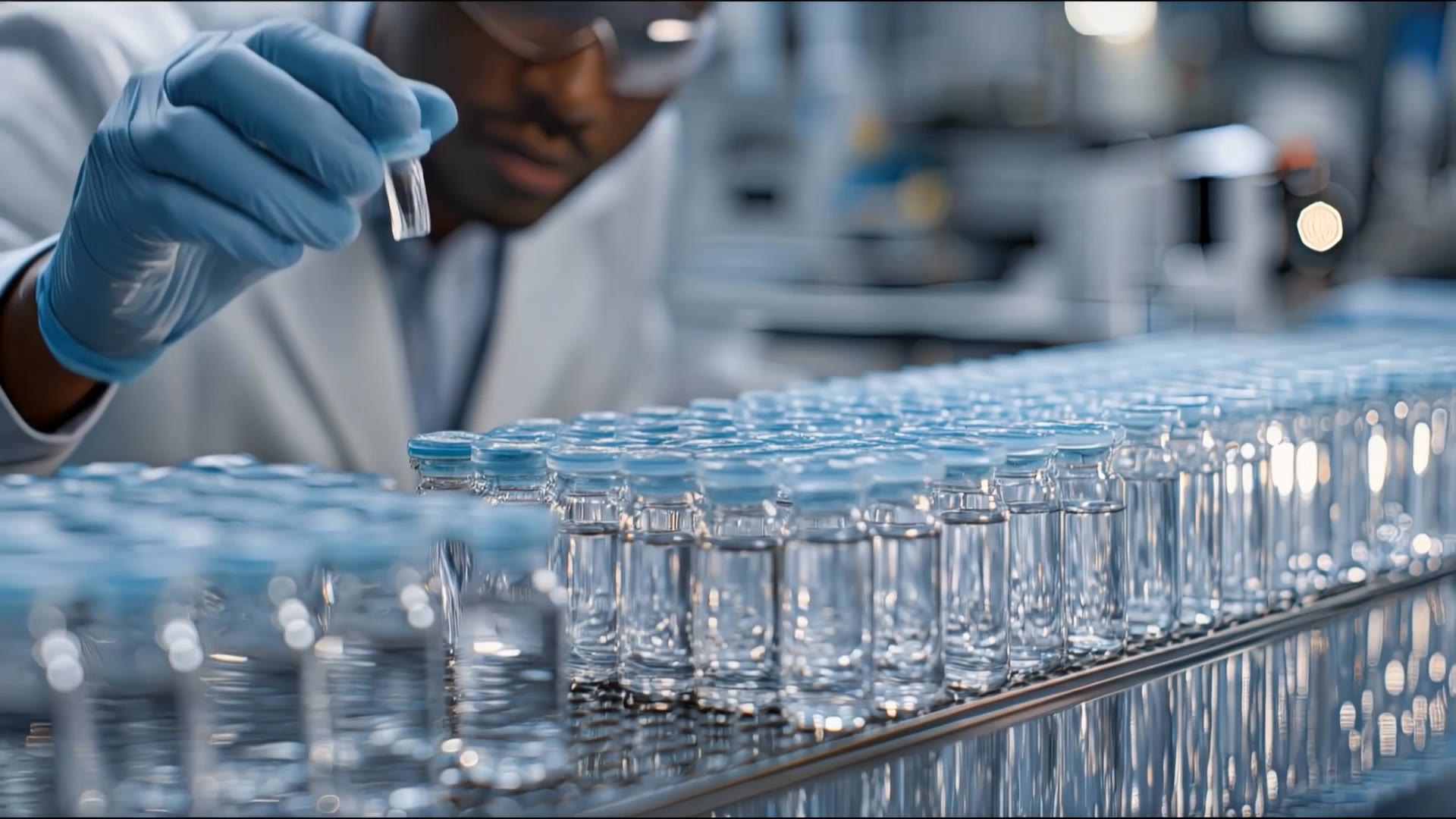 Eye Drop Manufacturing - remove objects from video AI video