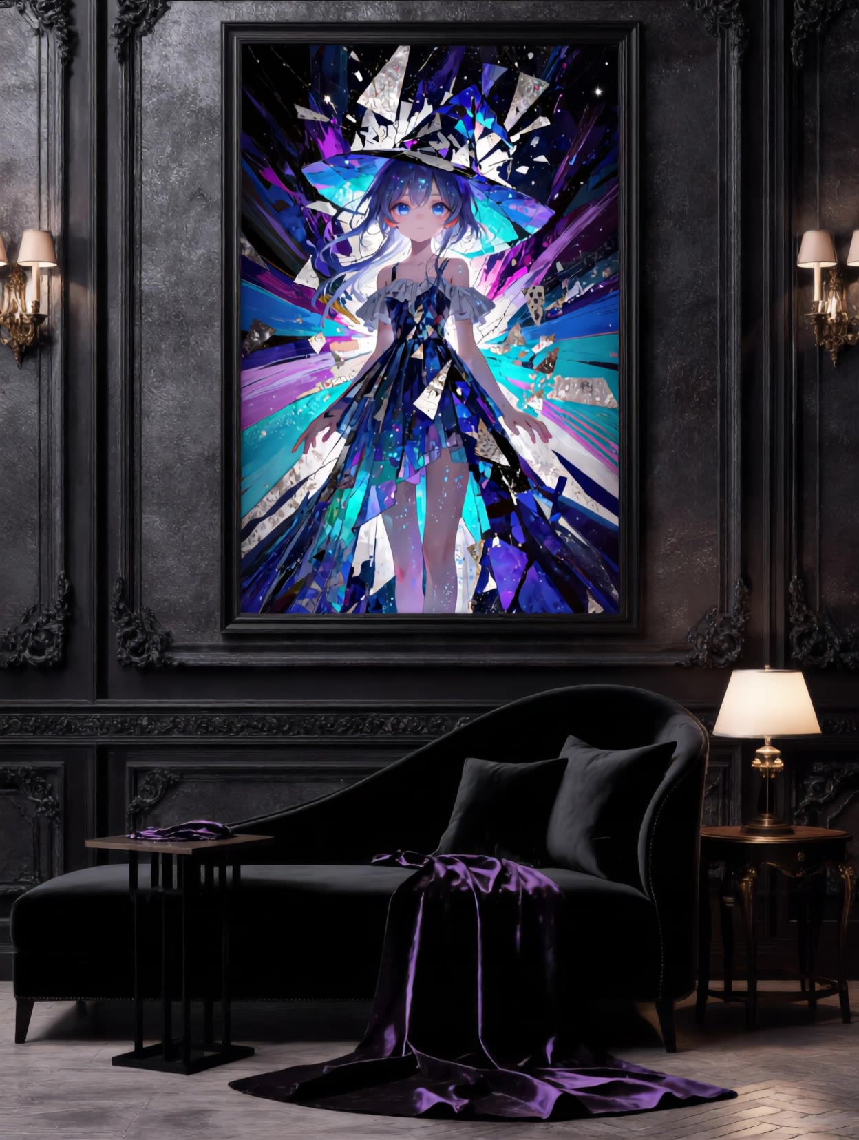 Gothic Anime Witch Abstract Art - witch scene AI video
