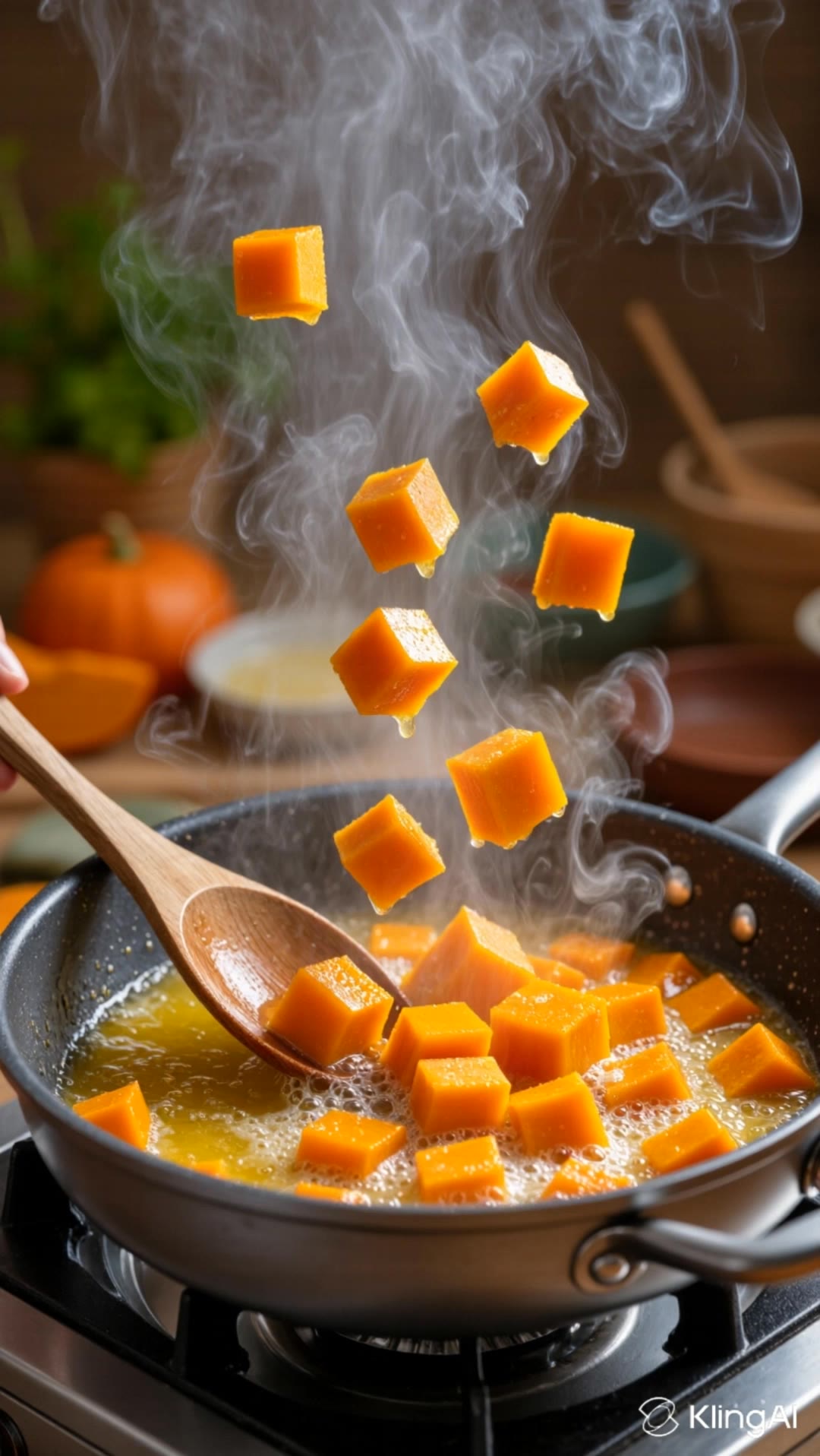 Pumpkin Soup - drawings of a spoon AI video