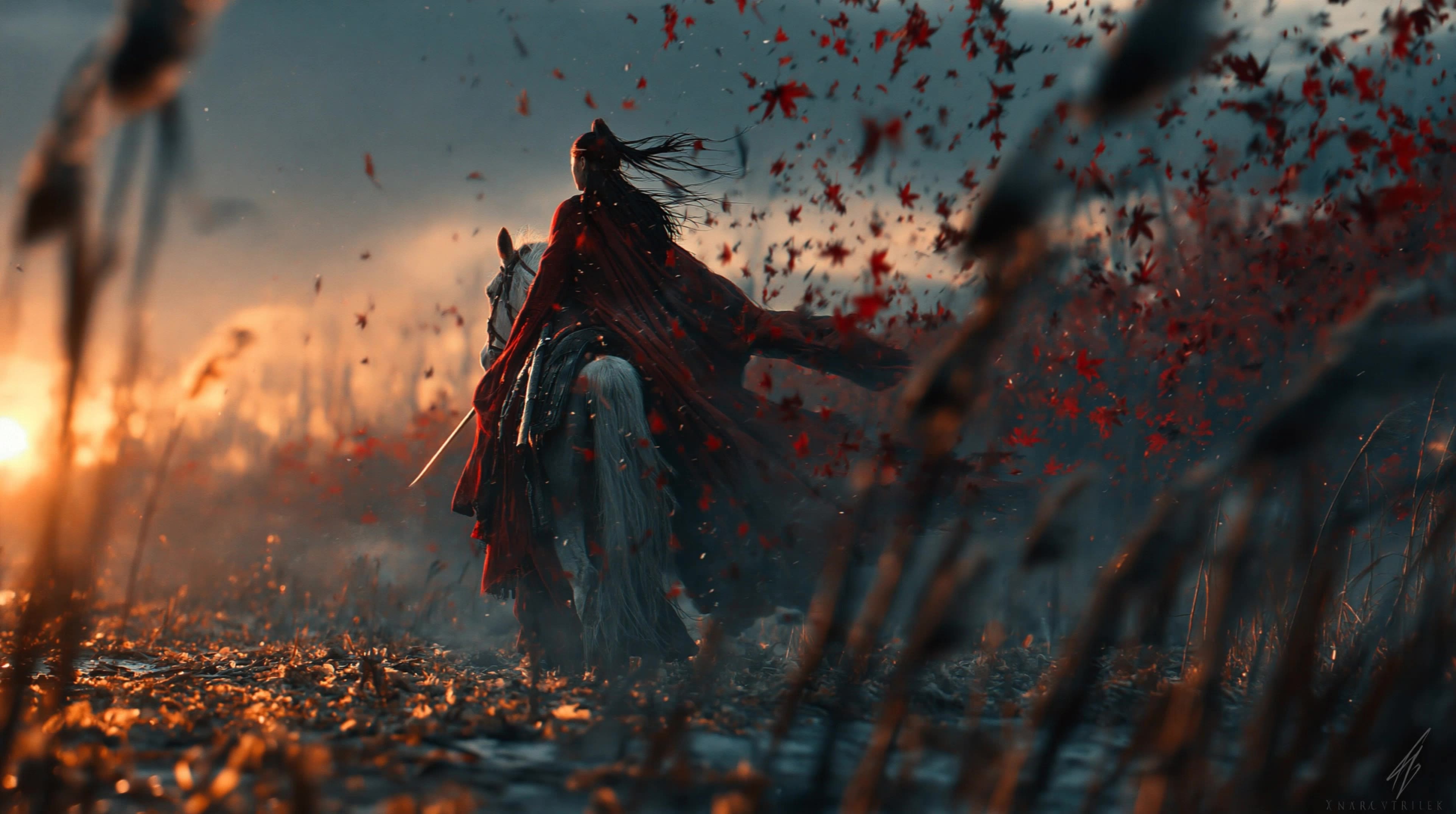 Crimson Rider | Wuxia Journey - rider canvas AI video