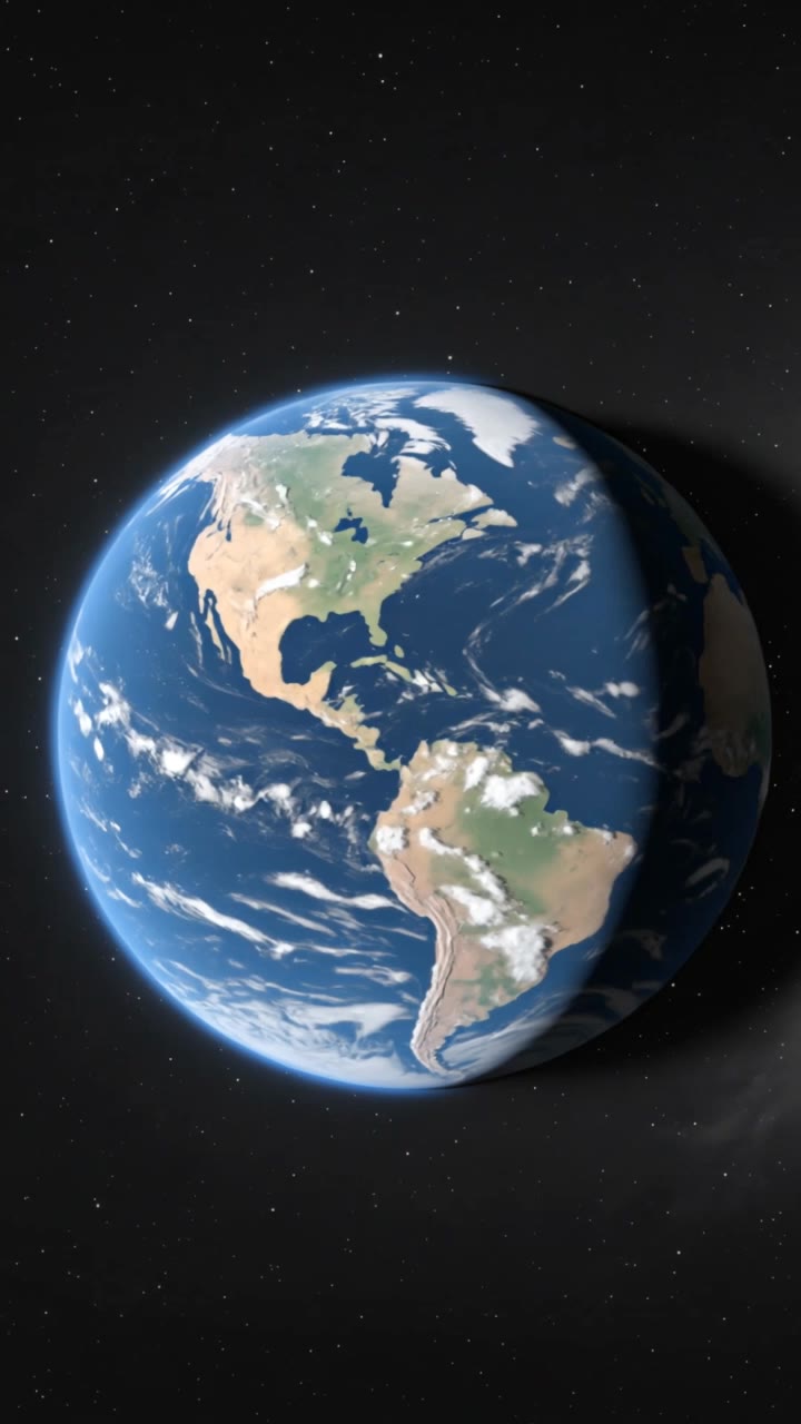 earth spinning - earth template AI video