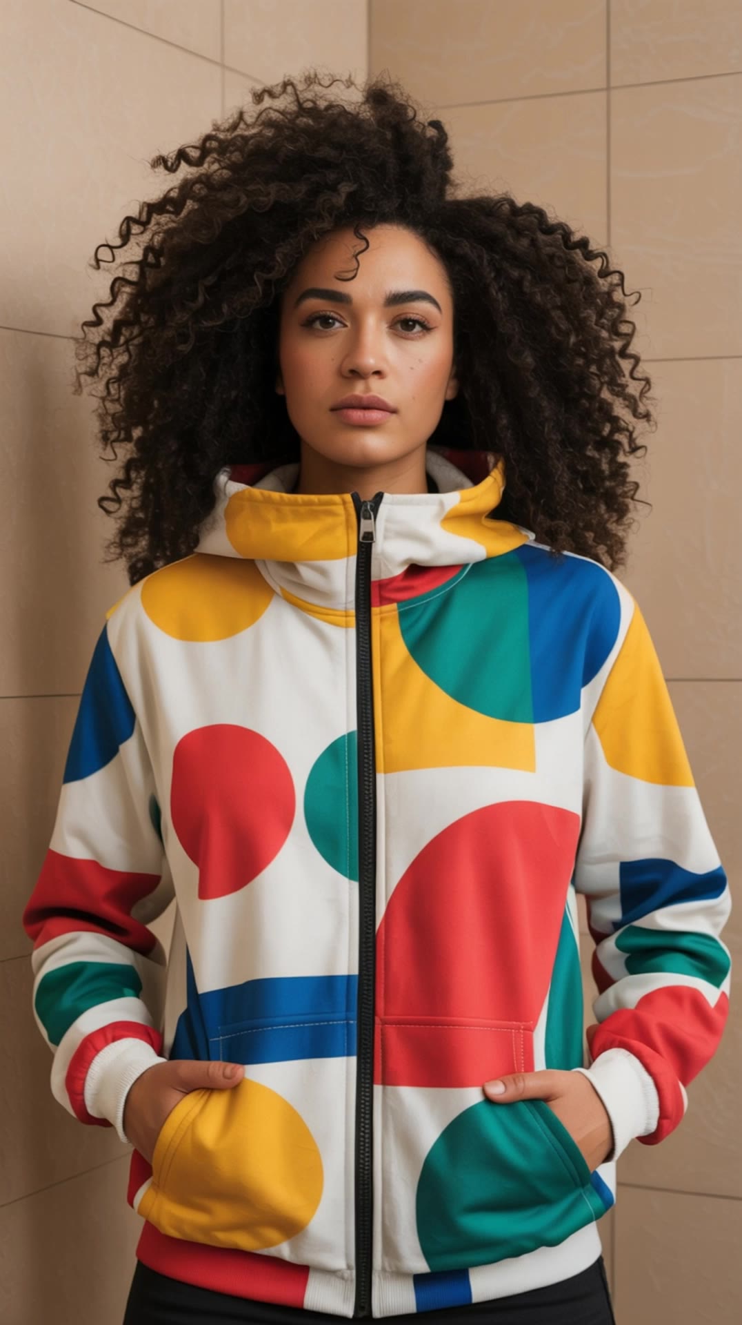 vibrant patterned jacket - patterned ai AI video