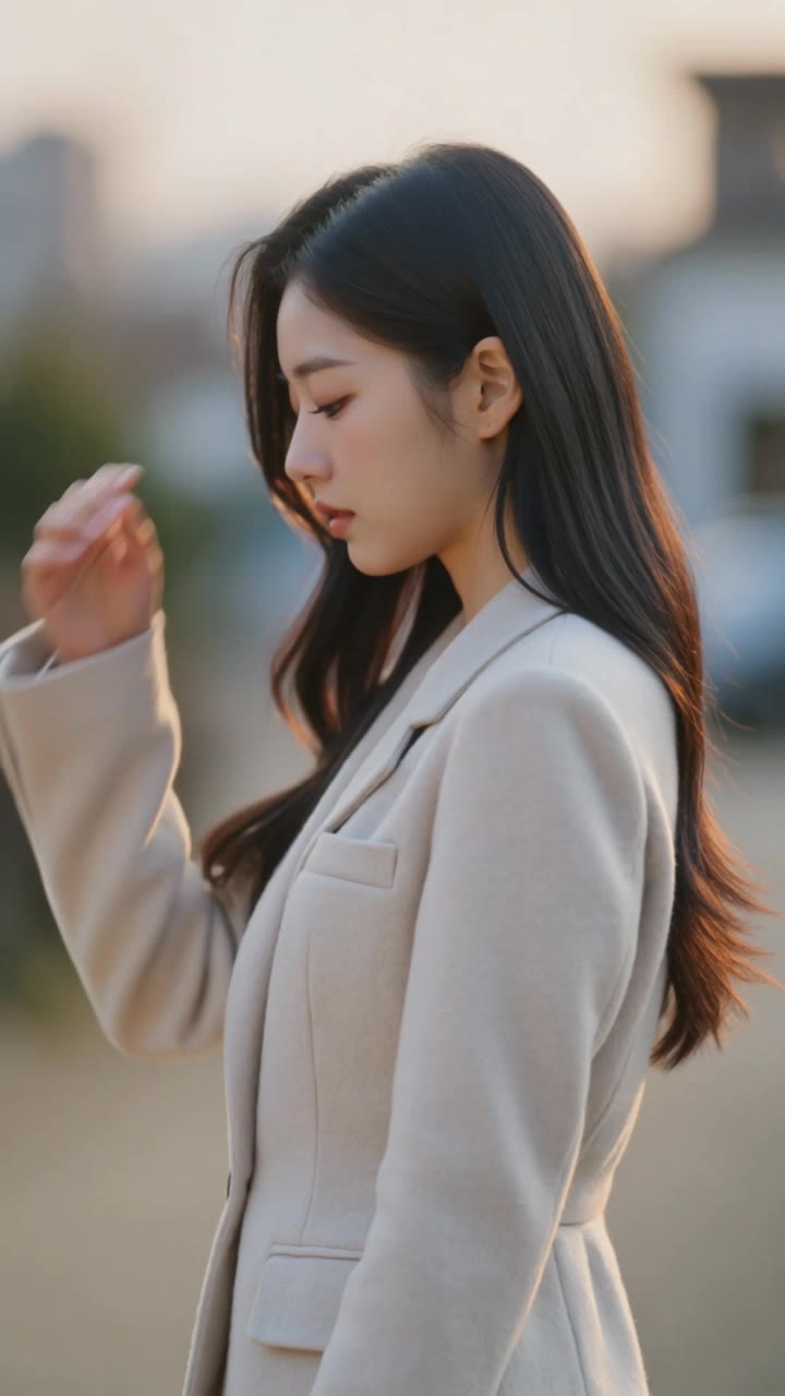 young korean woman - korean pop outfit AI video