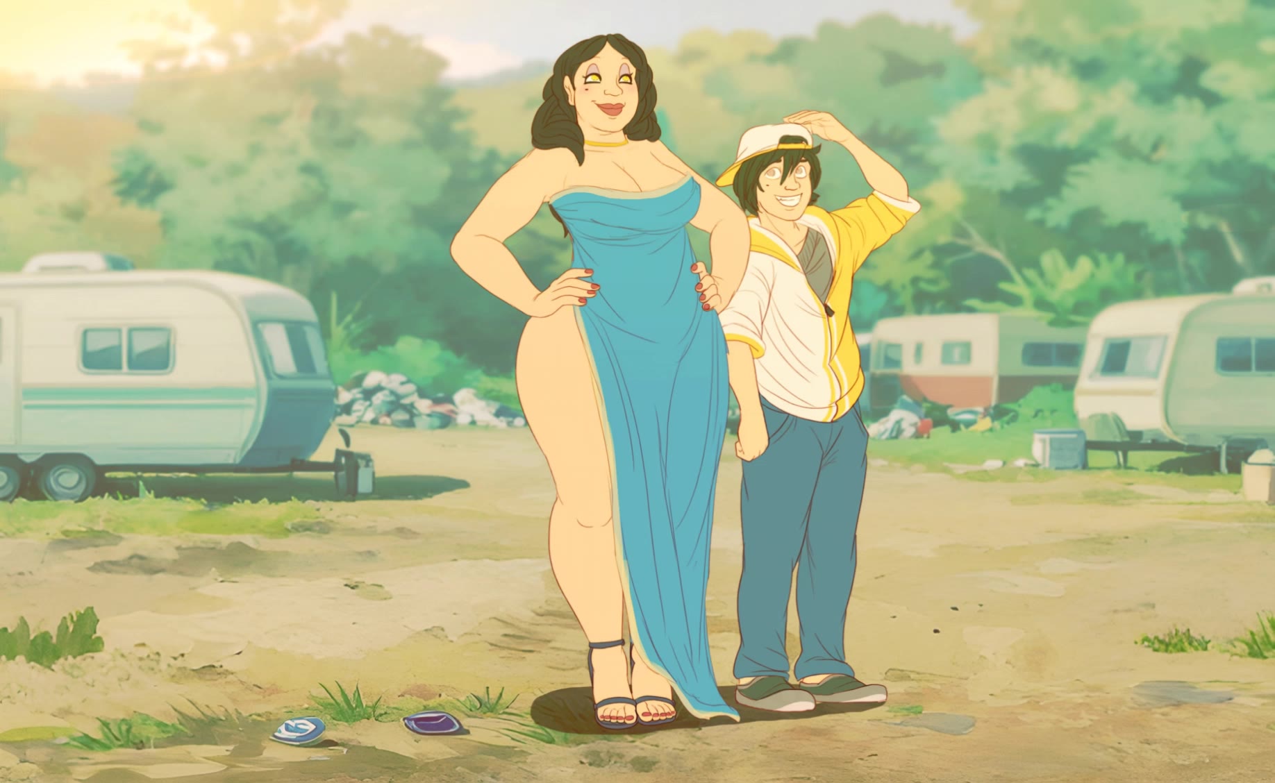 A walk in the Trailer Park - hug ai video AI video