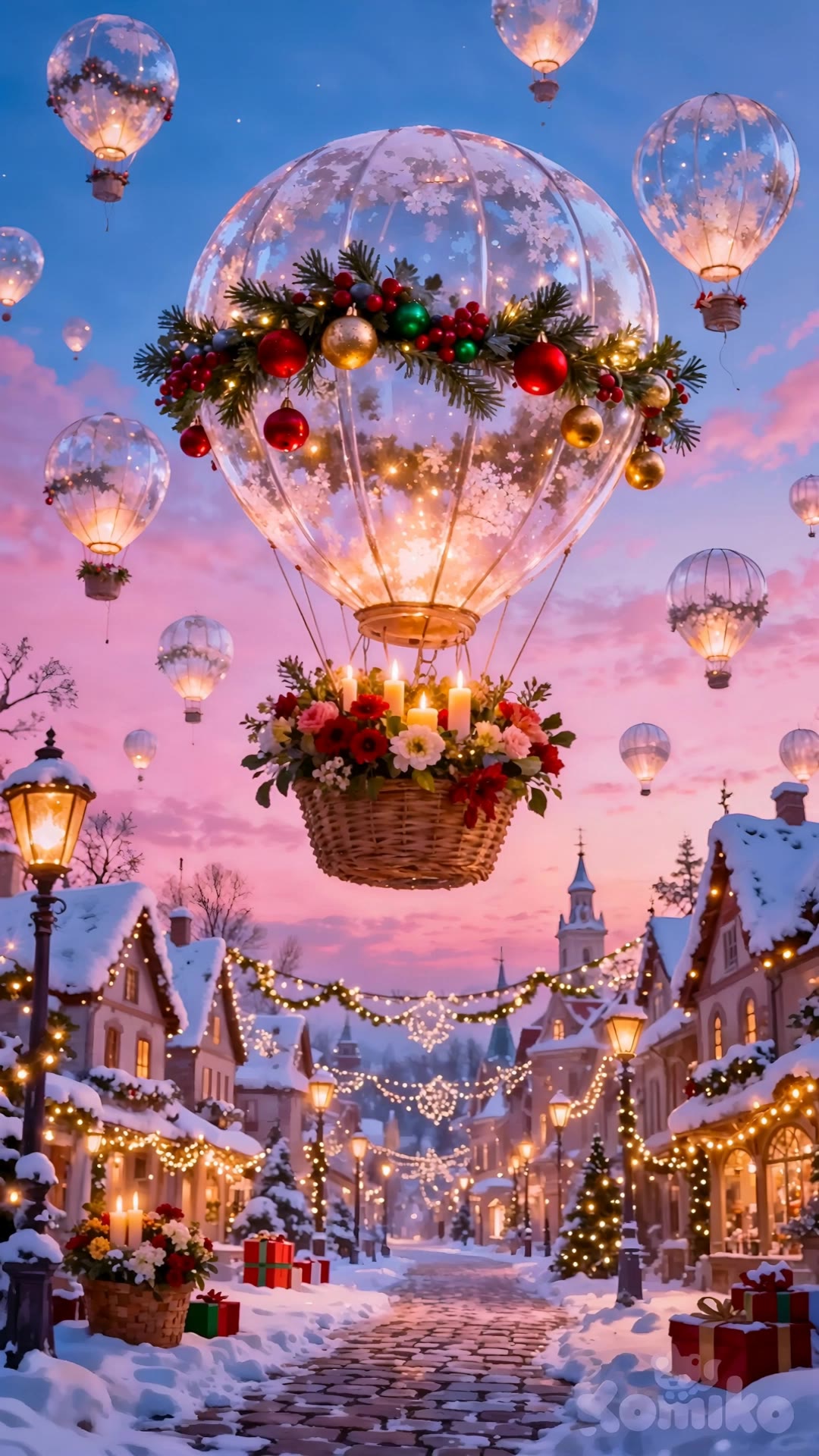 Kling AI work 297215220504180 - iridescent balloons AI video