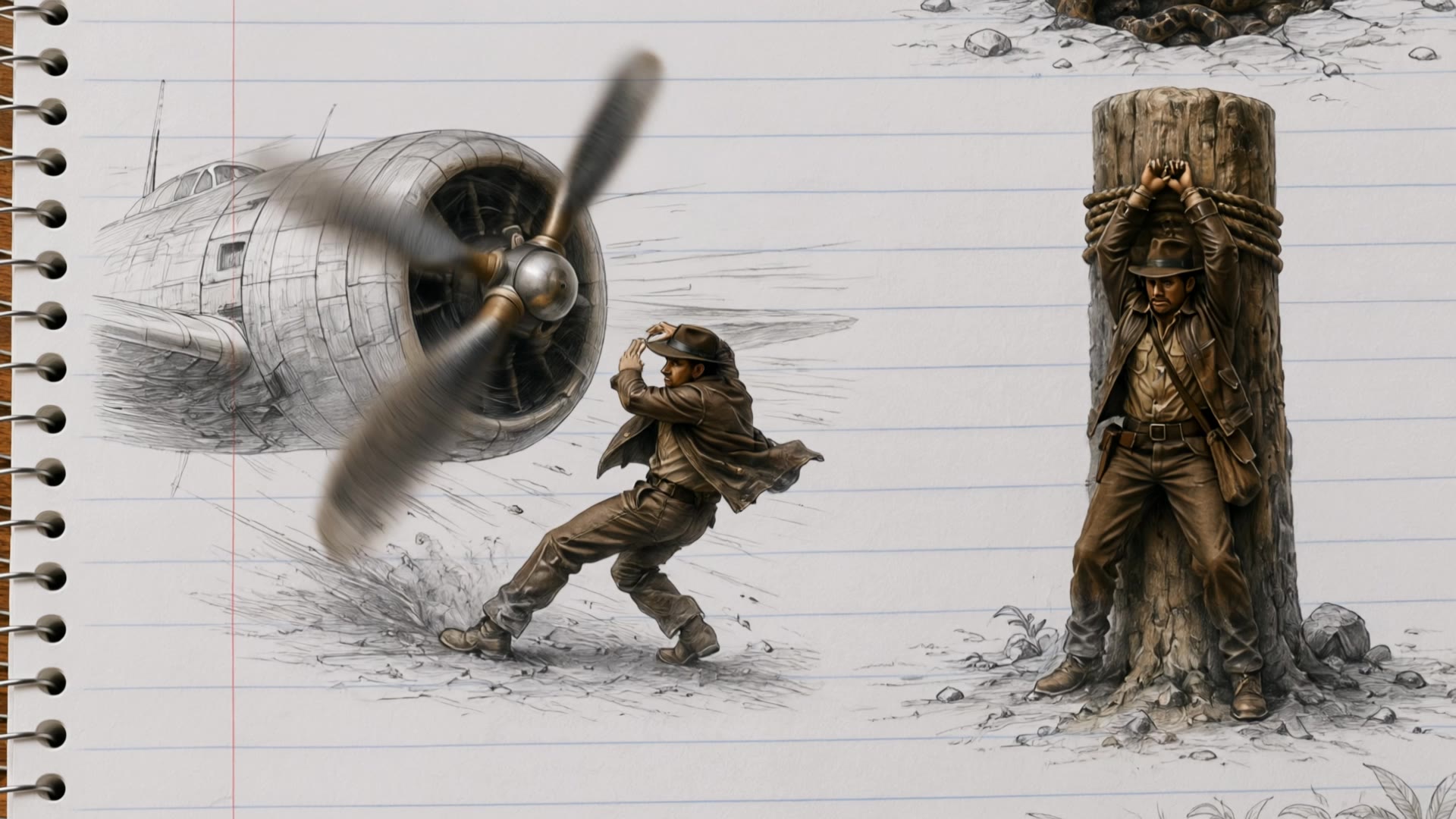 Six Worlds in One Notebook - creative cool drawings AI video