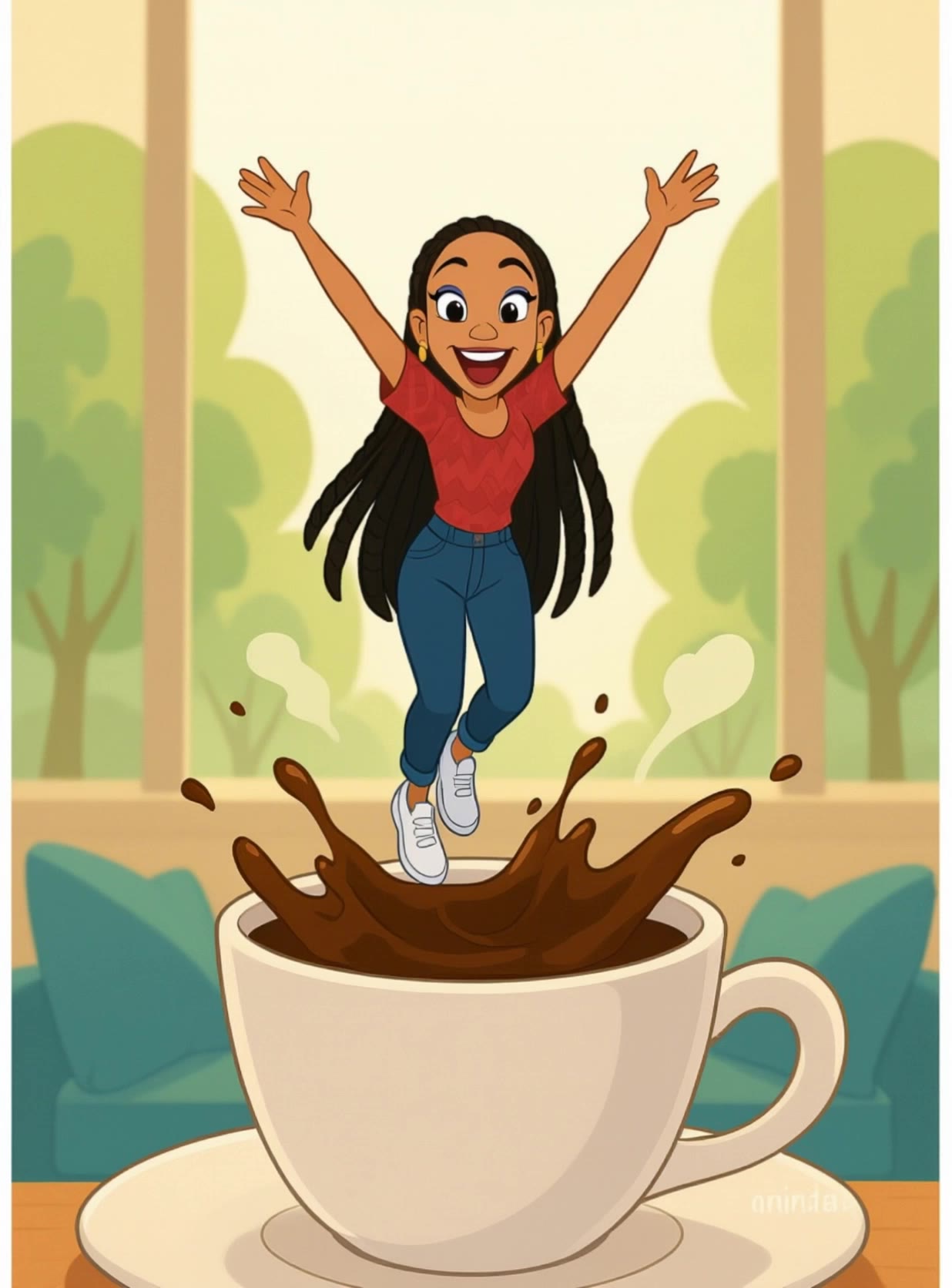 coffee time - coffee try on AI video