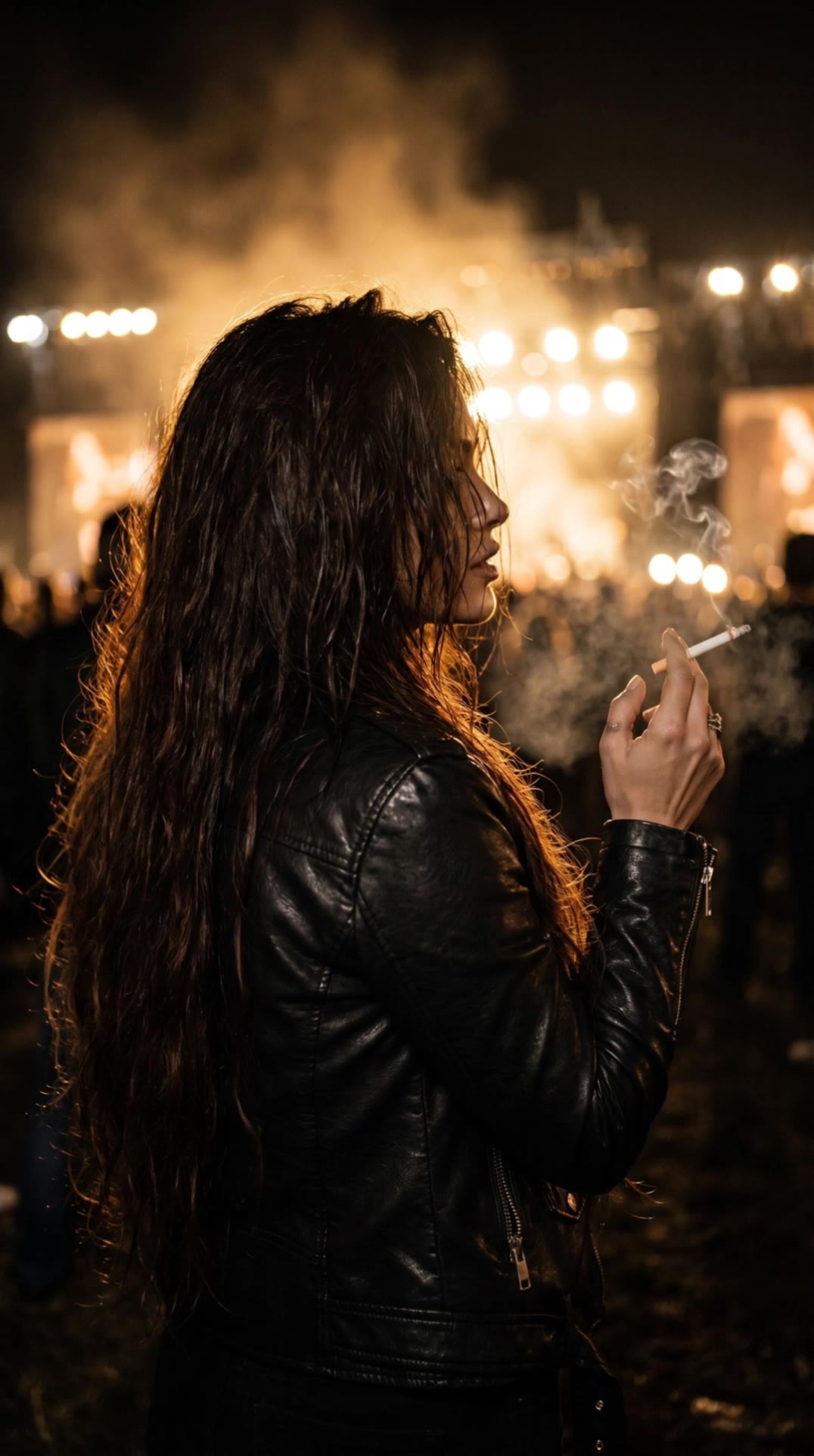 Woman in festival - cigarette photoshoot AI video