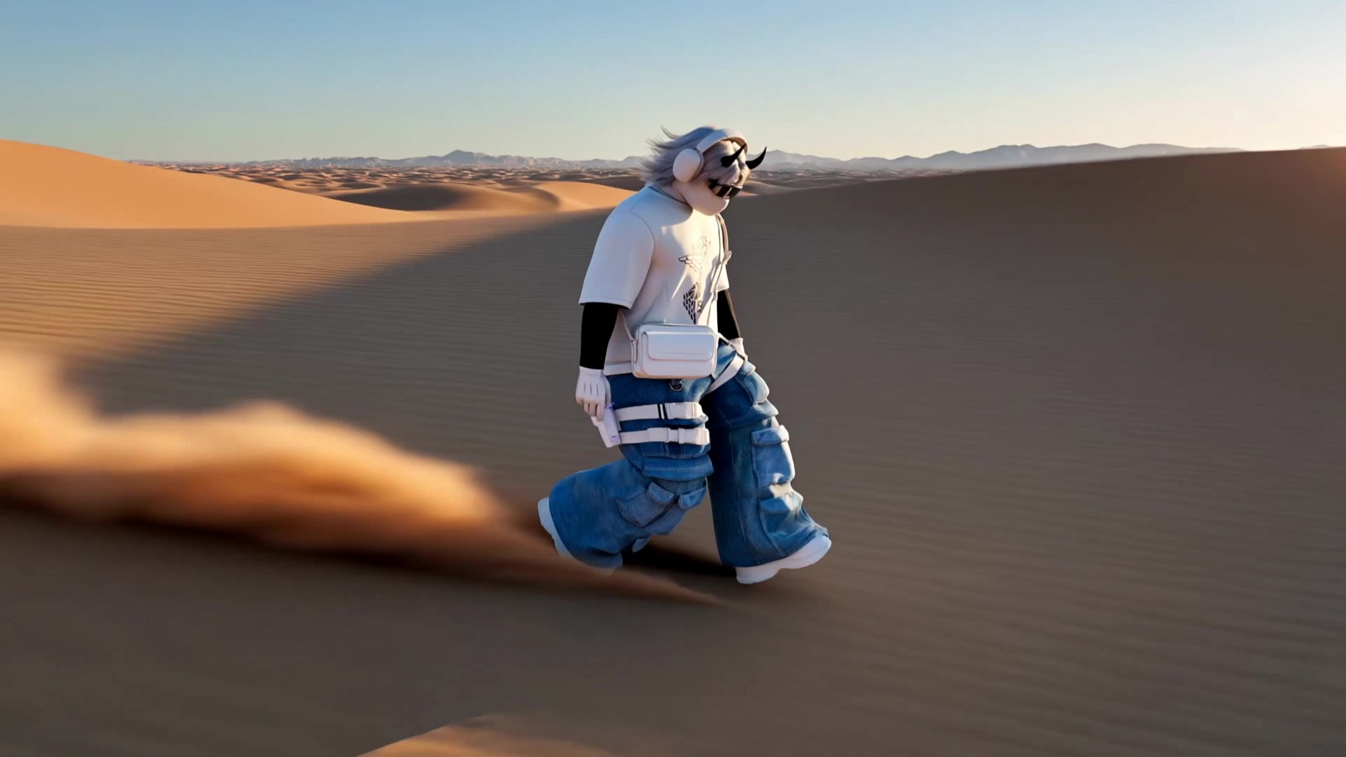 moving man - feet video AI video