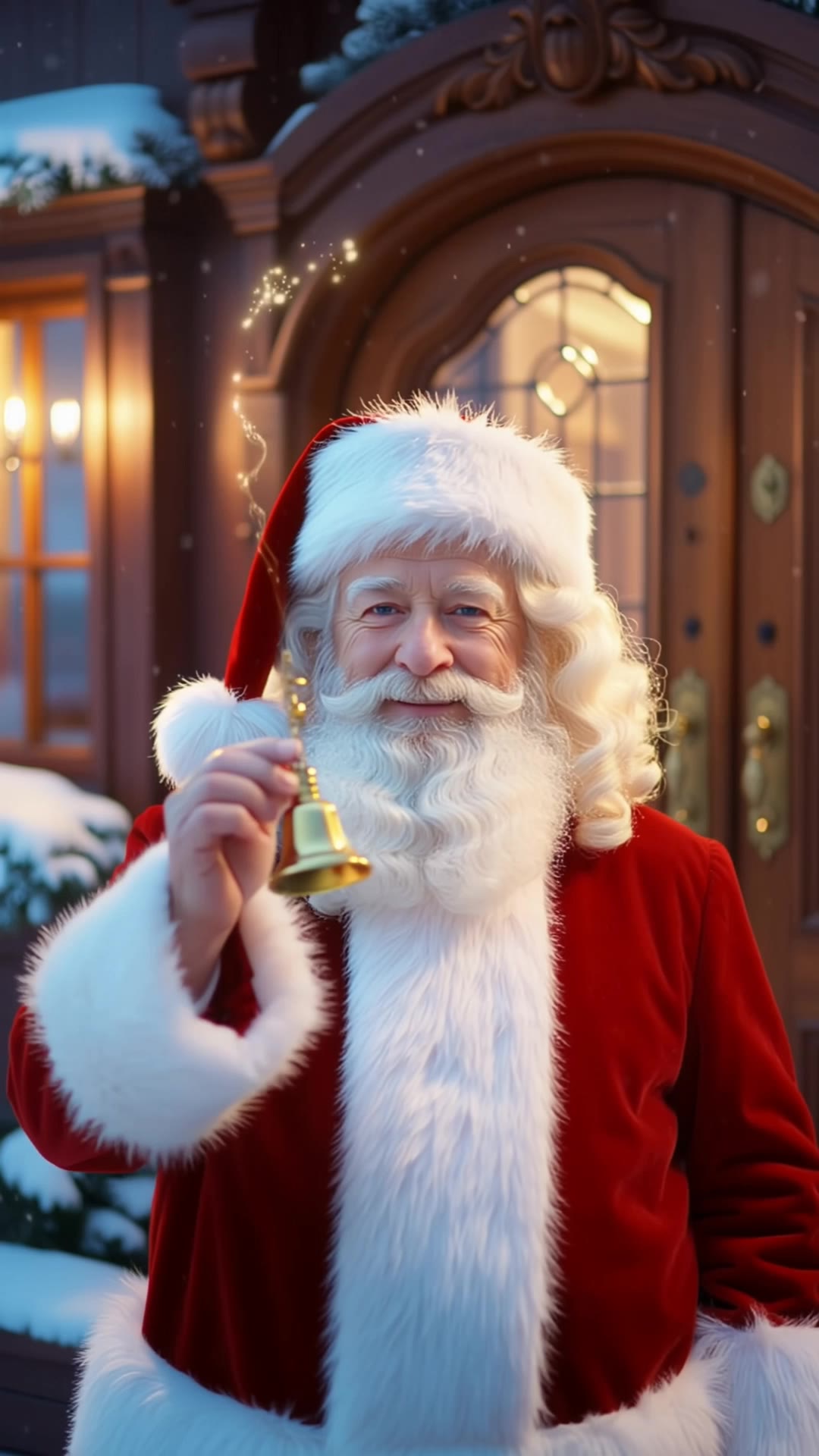 Santas Christmas Bell - christmas postcards free online AI video