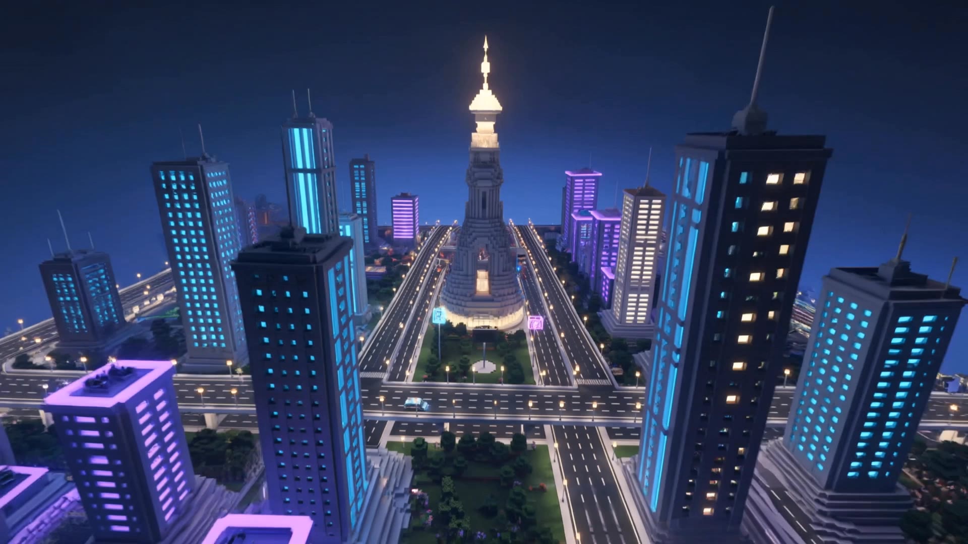 Minecraft city - flies minecraft AI video