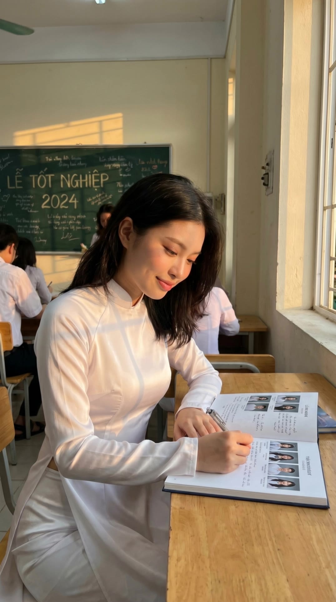 Writing in the yearbook - writing prompts generator AI video
