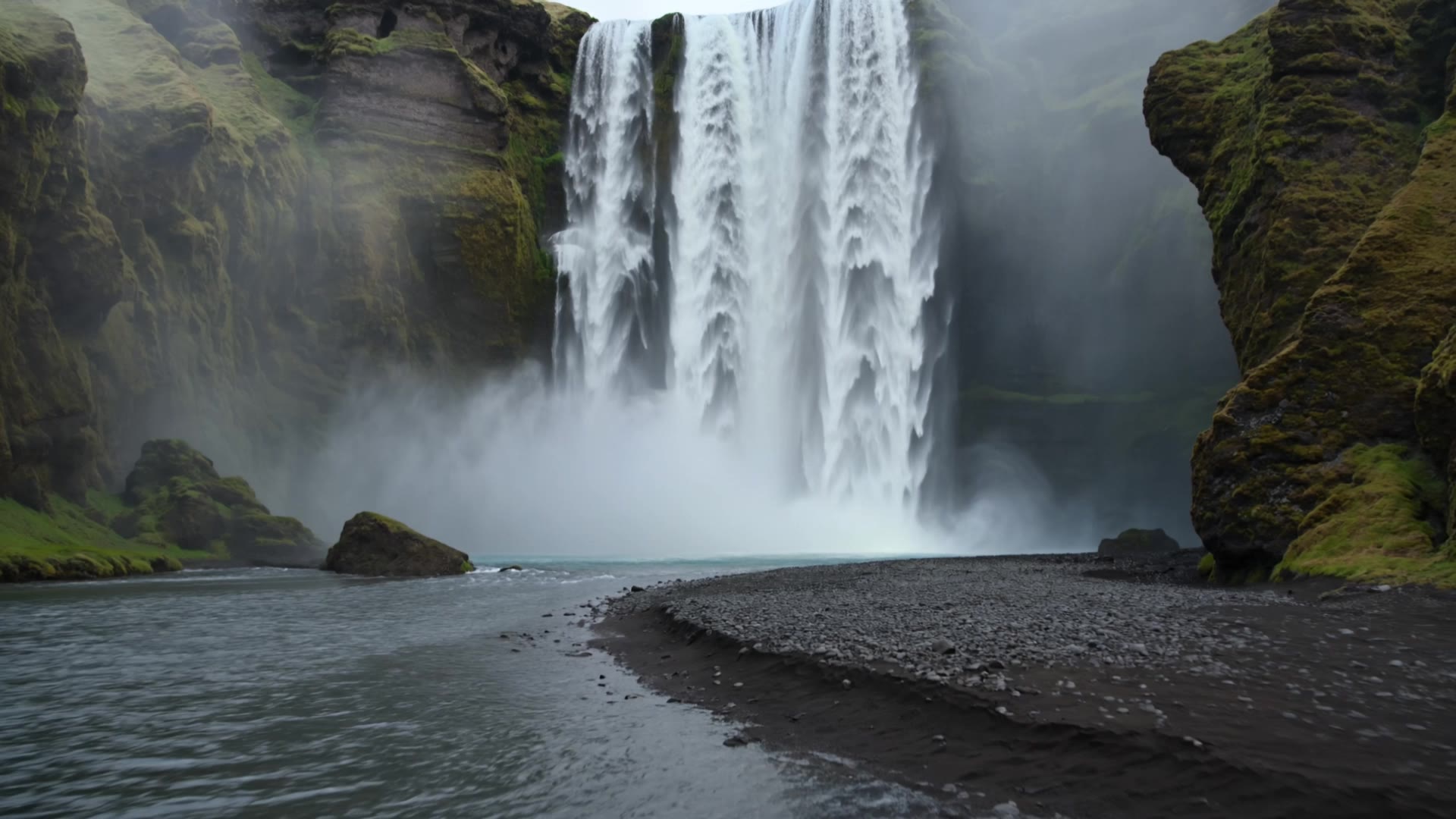 Kling AI work 314737117614943 - motion waterfall picture AI video