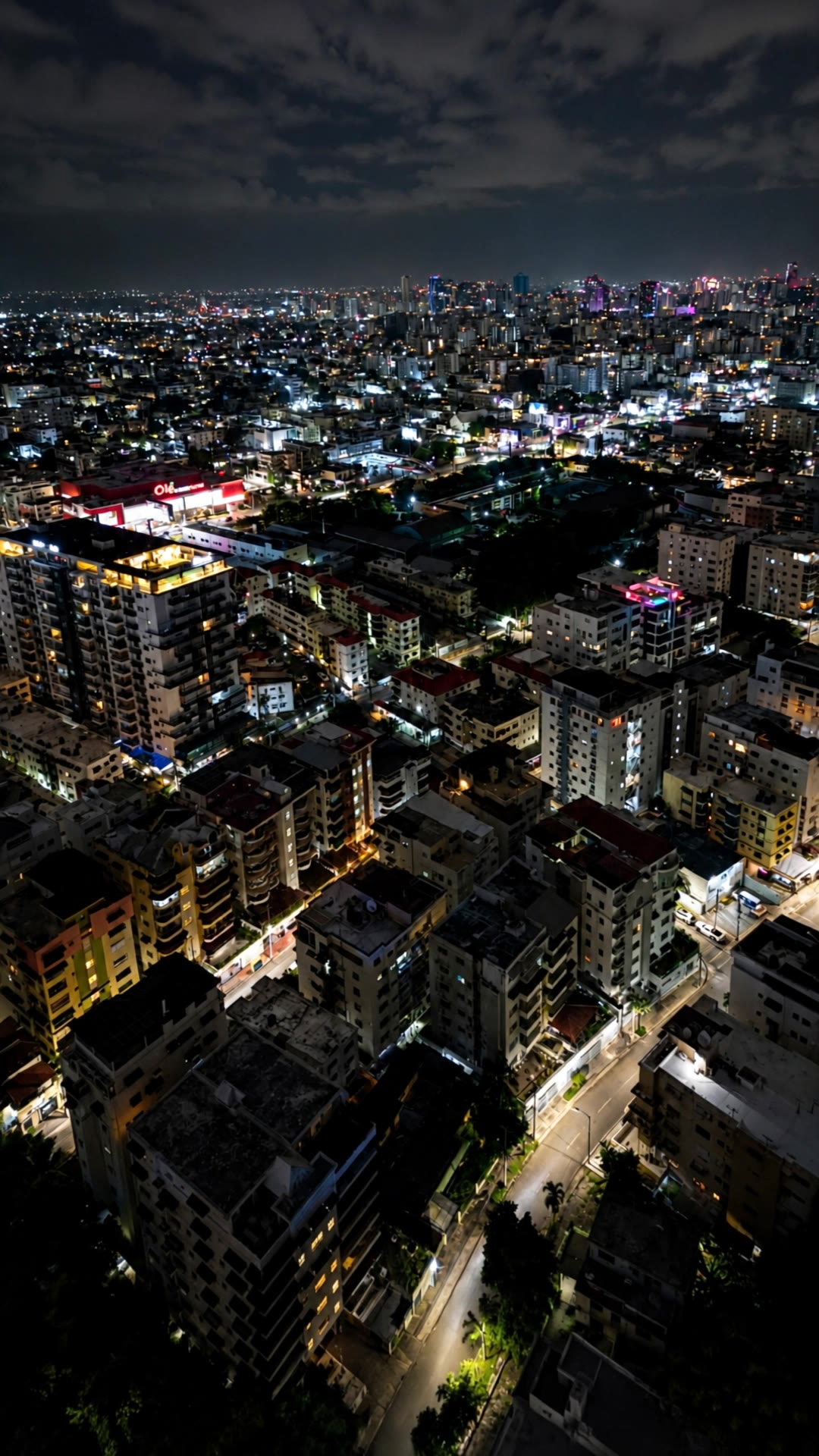 City comercial drone view - hexa drone AI video
