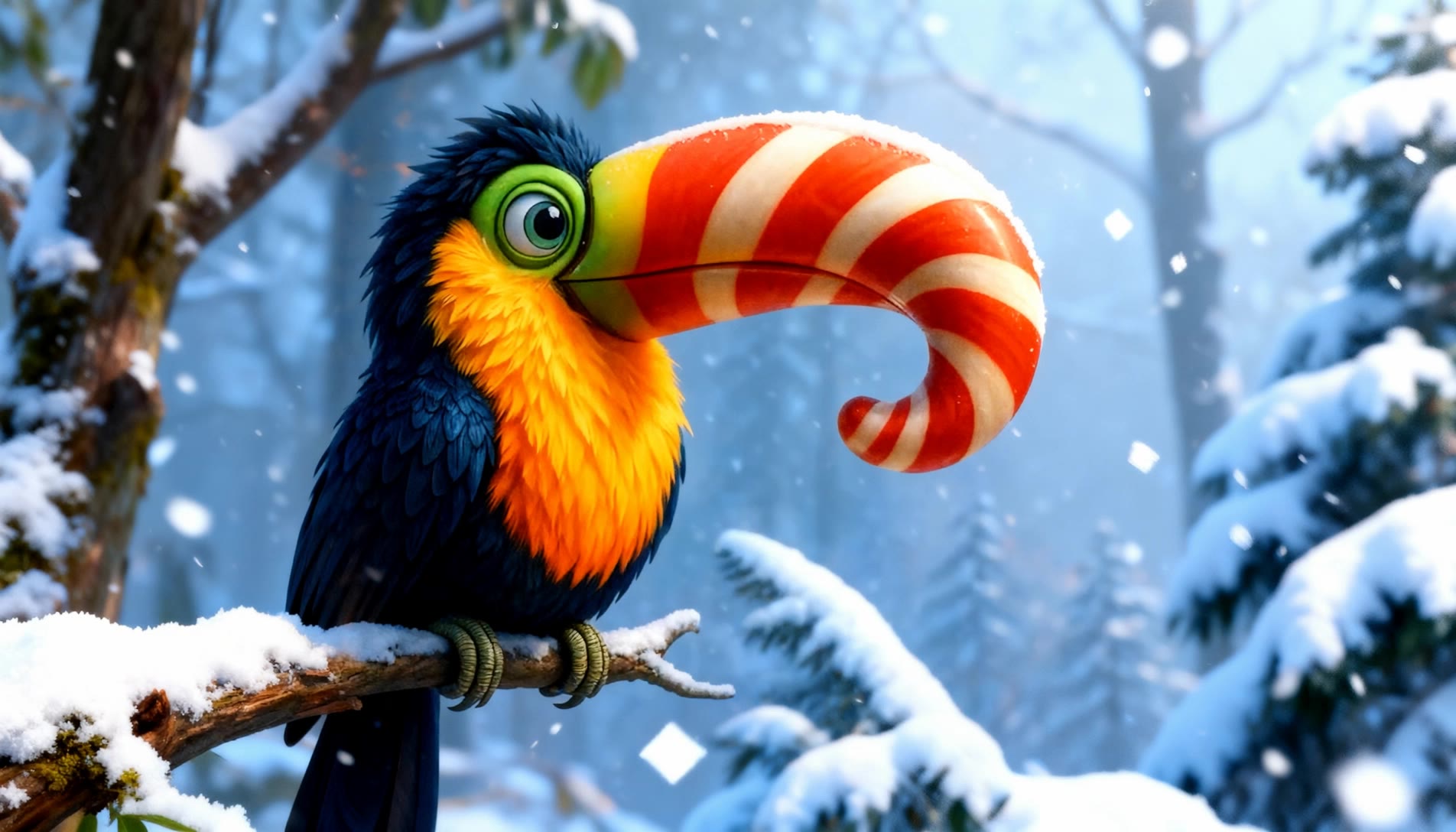 Candy Toucan - toucan images AI video