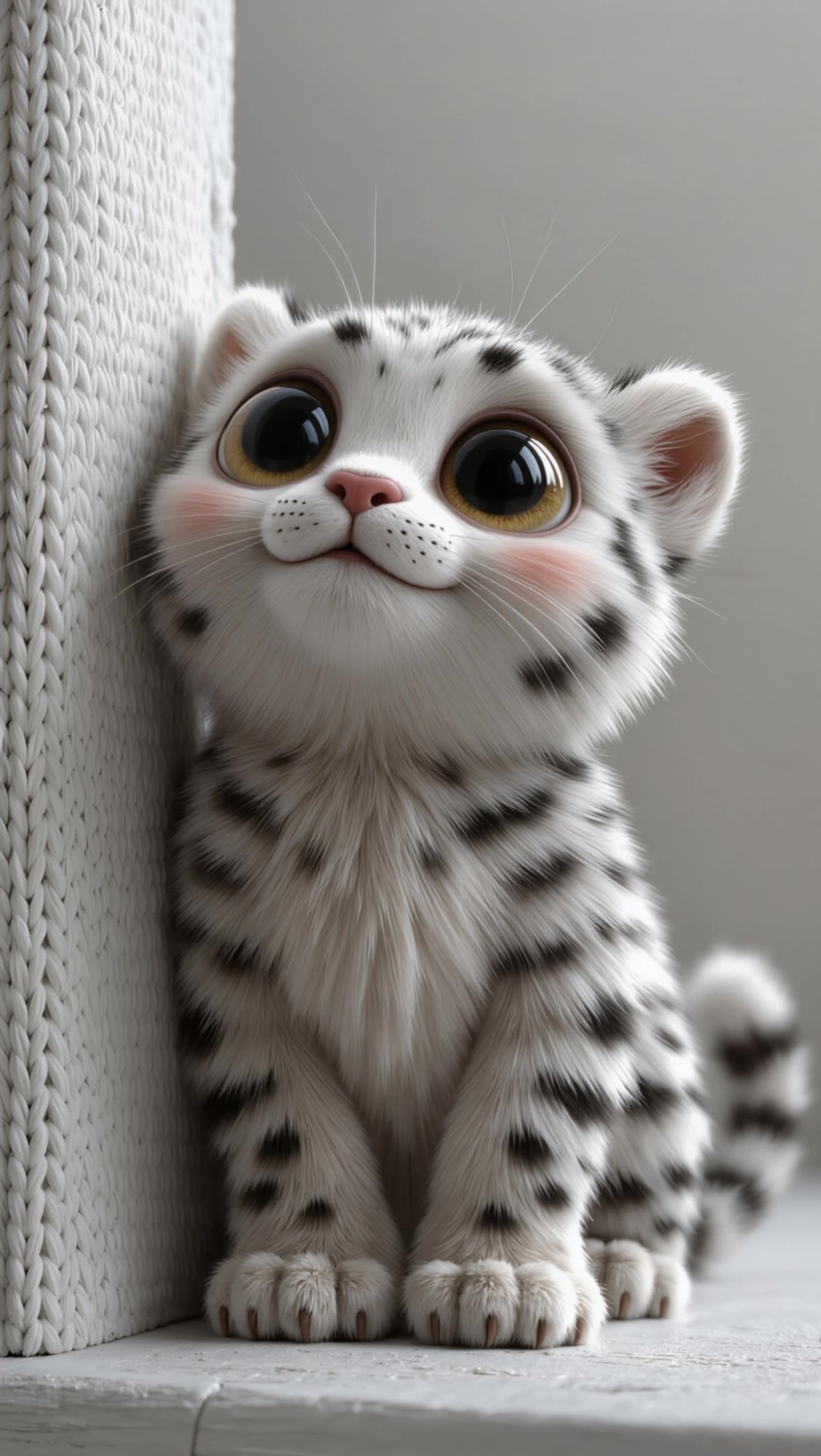 Snow leopard love - snow kling ai AI video