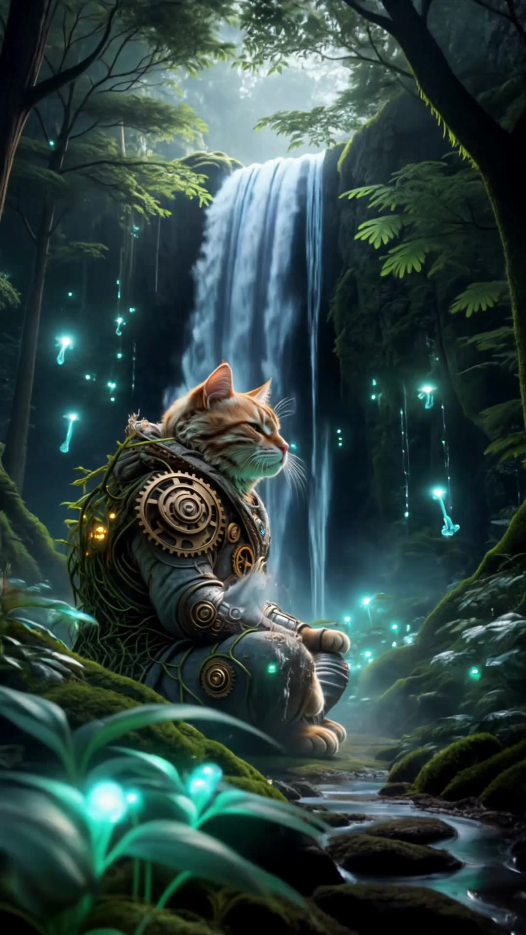 fantasy cat meditation - cat ai AI video